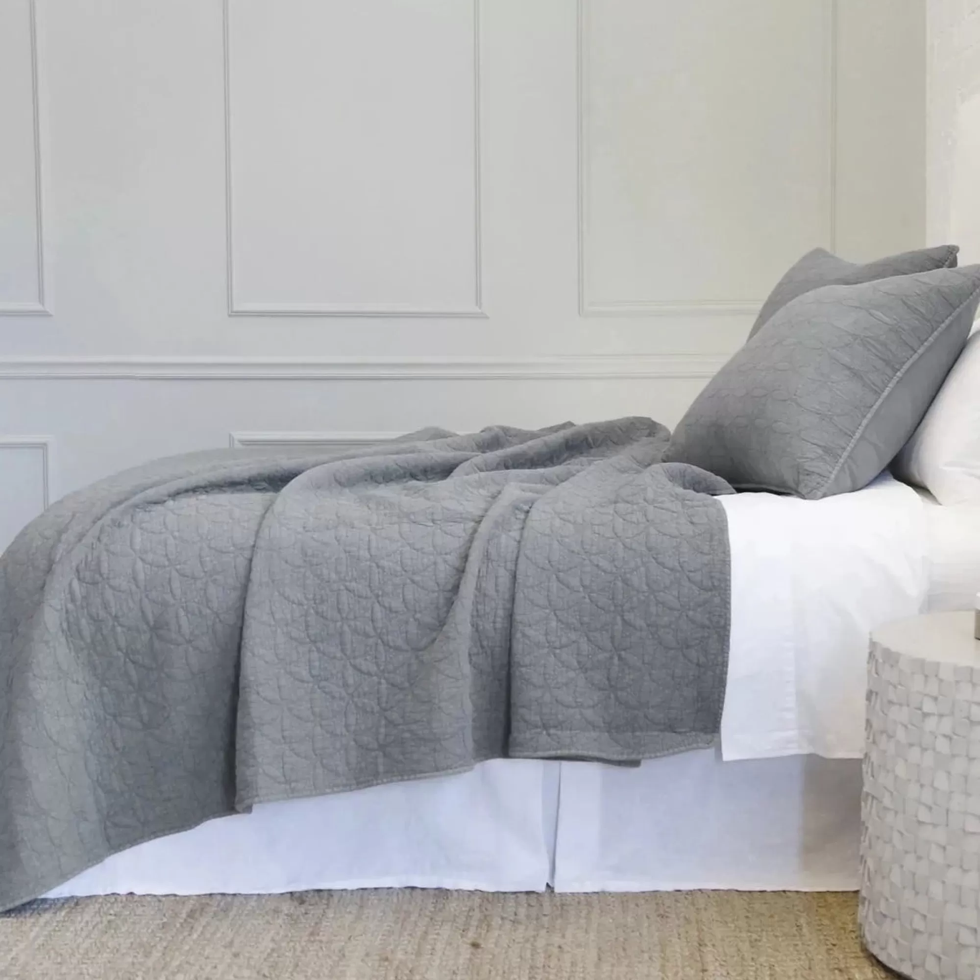 Online Be Home Oslo Queen Coverlet, Grey Denim
