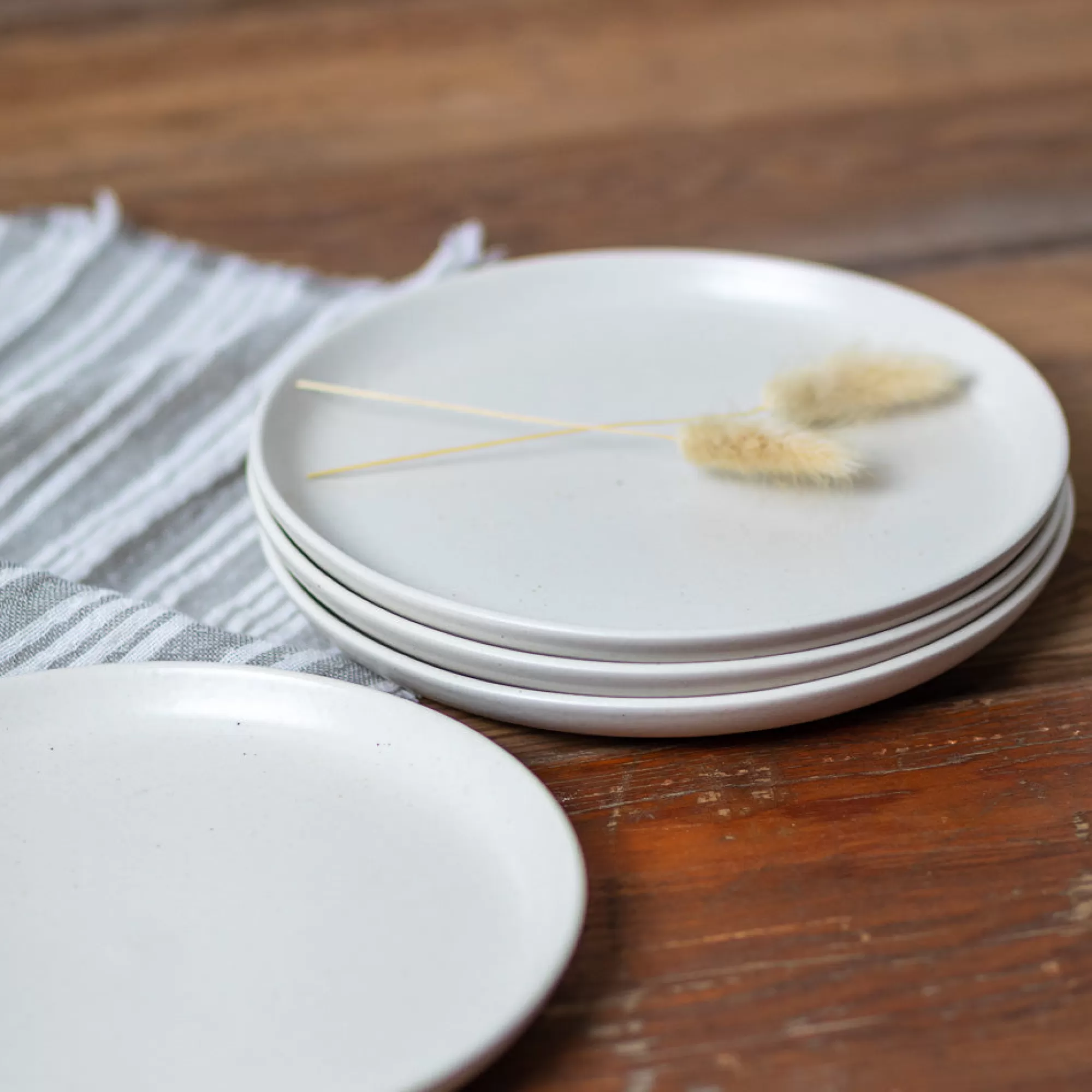 Store Be Home Pacifica Side Plate, Vanilla, Set of 4
