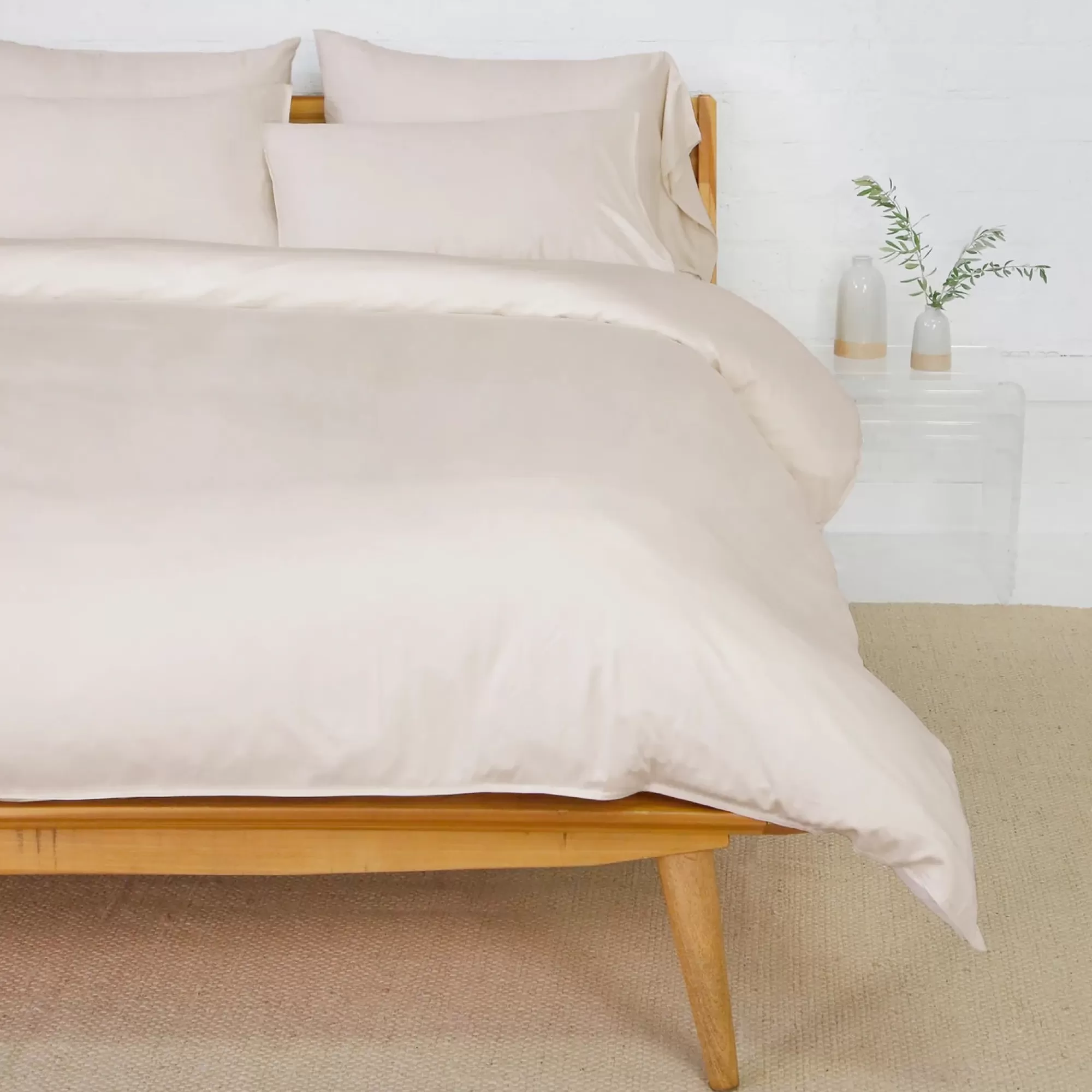 Cheap Be Home Parker Bamboo King Duvet Set, Sand