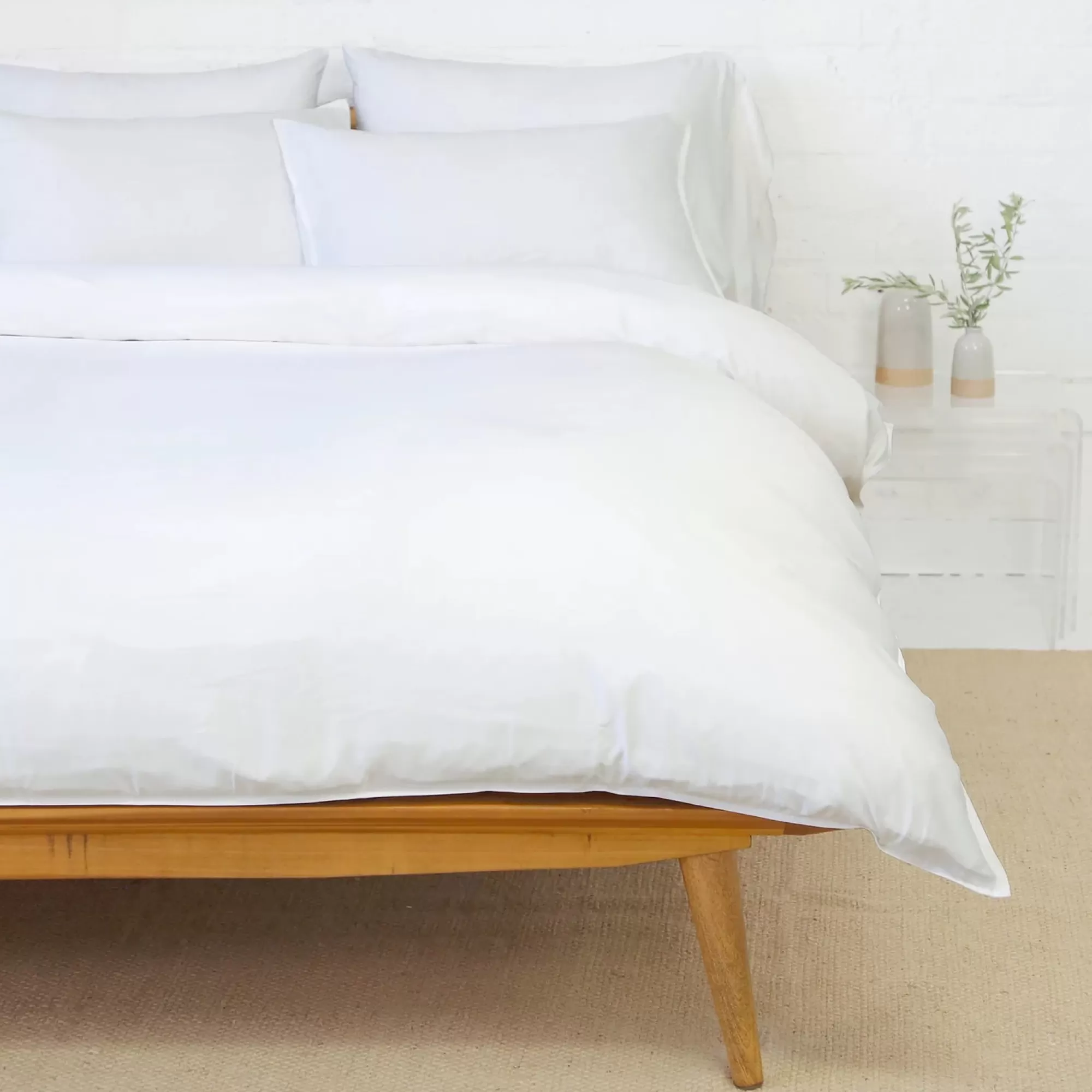 Cheap Be Home Parker Bamboo King Duvet Set, White