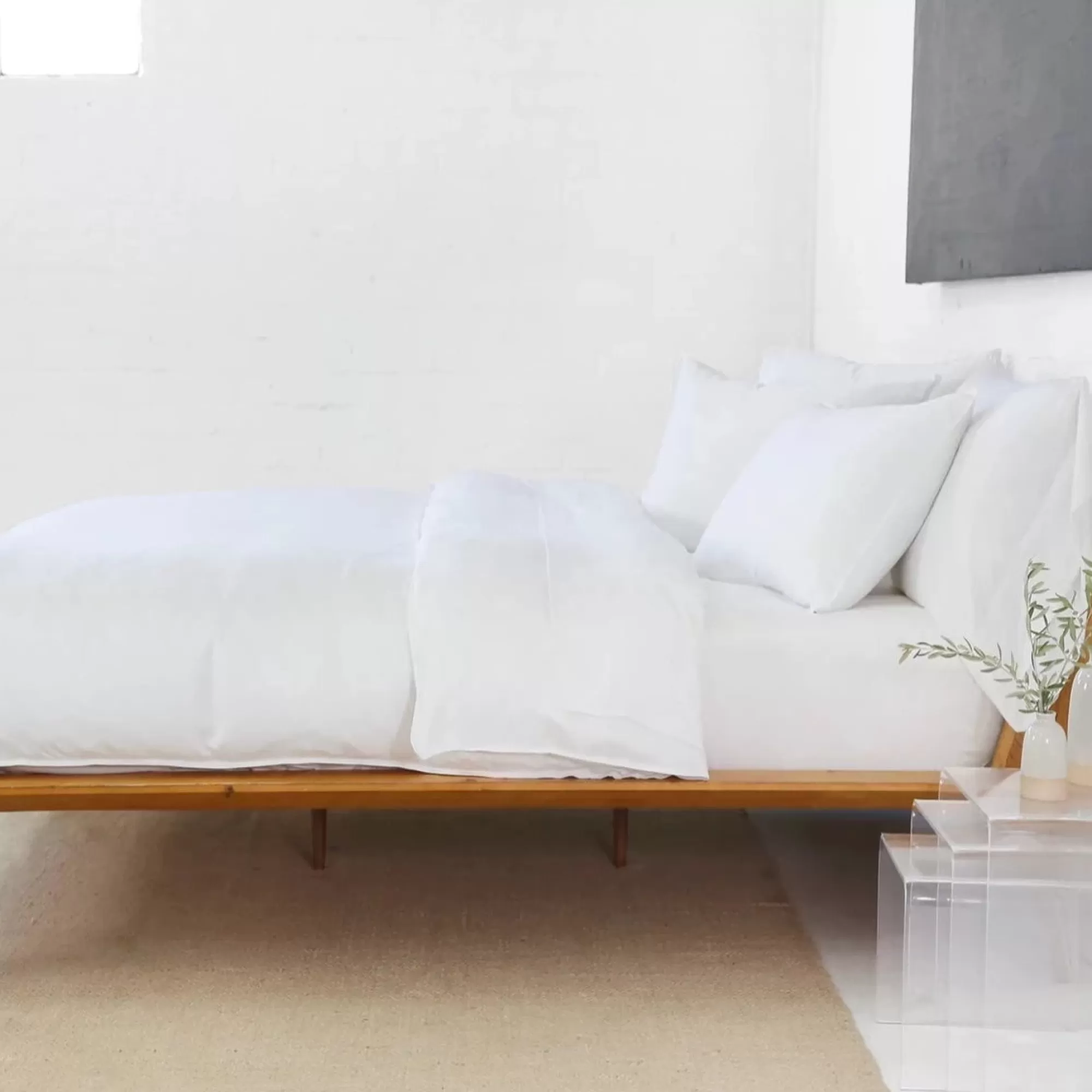 Cheap Be Home Parker Bamboo King Duvet Set, White