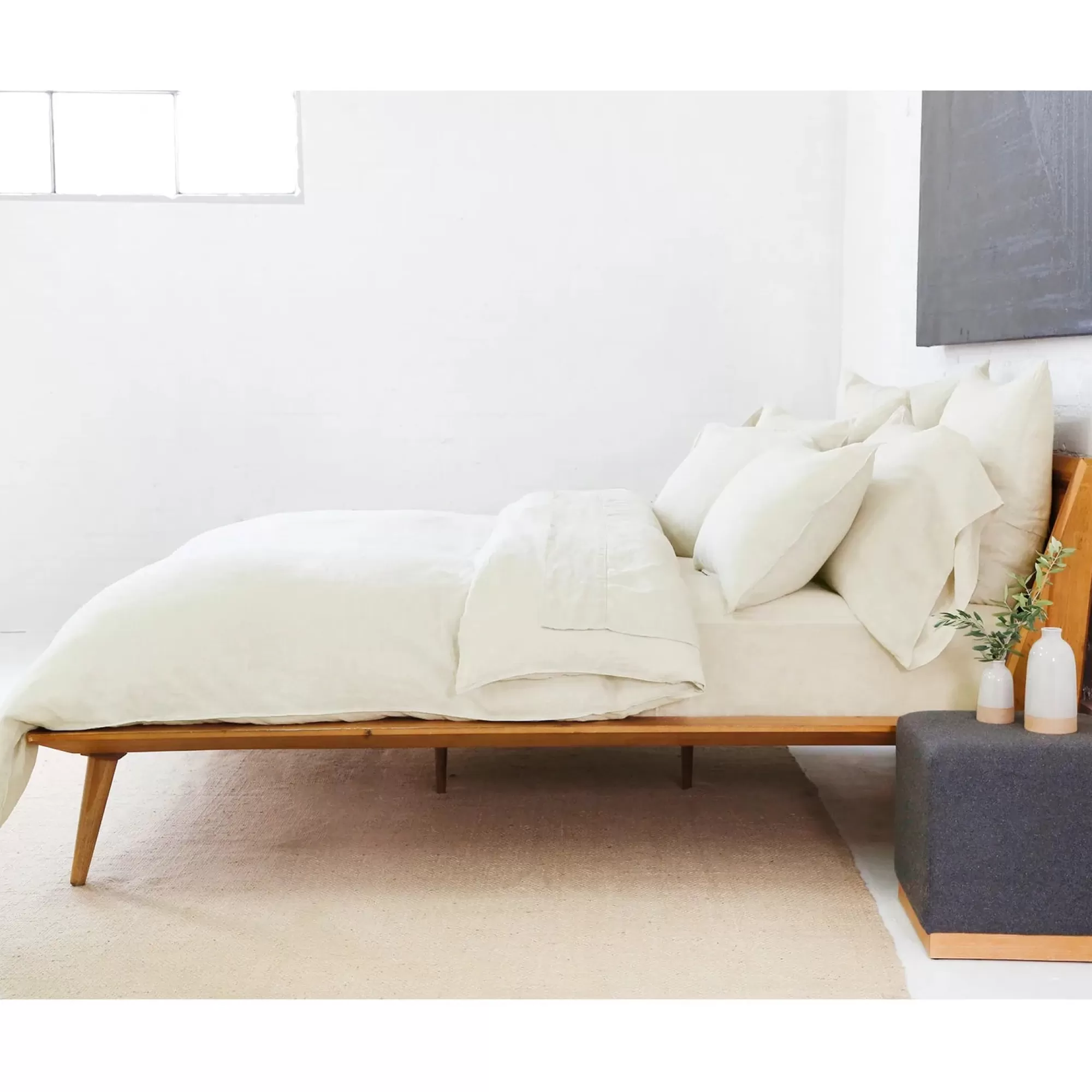 Online Be Home Parker Linen King Sham Set, Cream