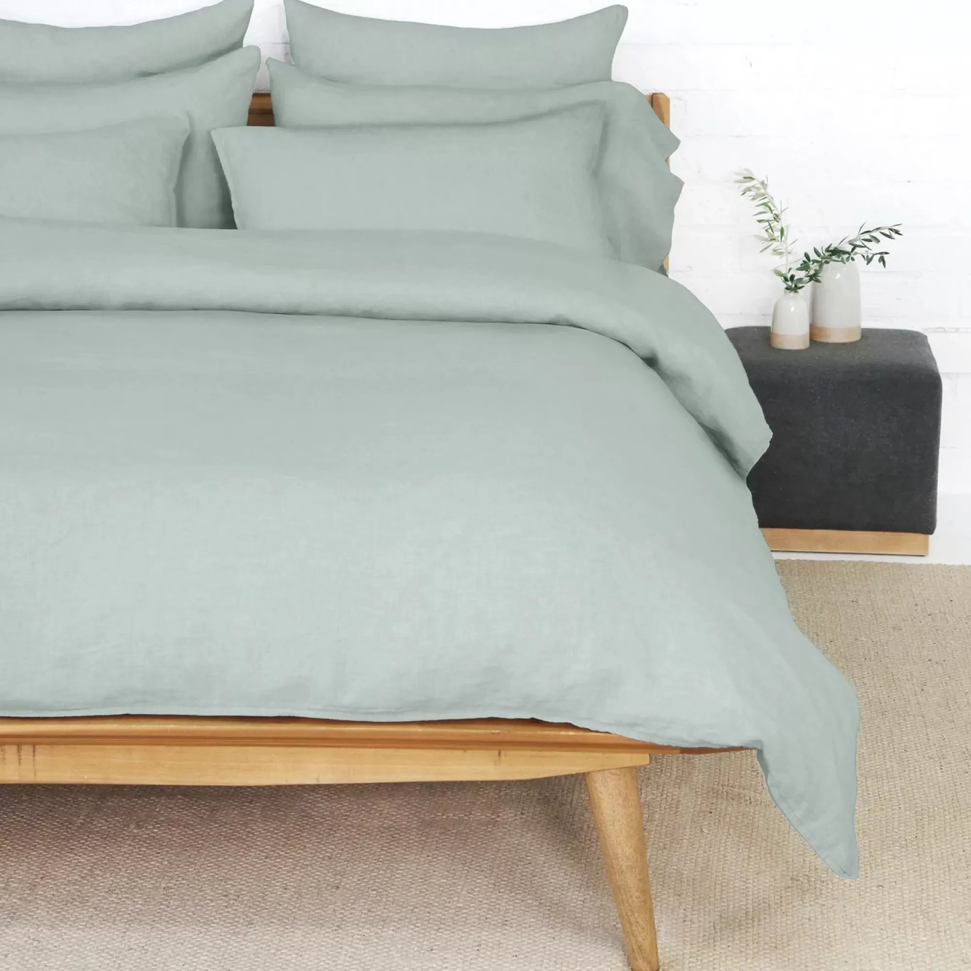 Discount Be Home Parker Linen Standard Sham Set, Sage