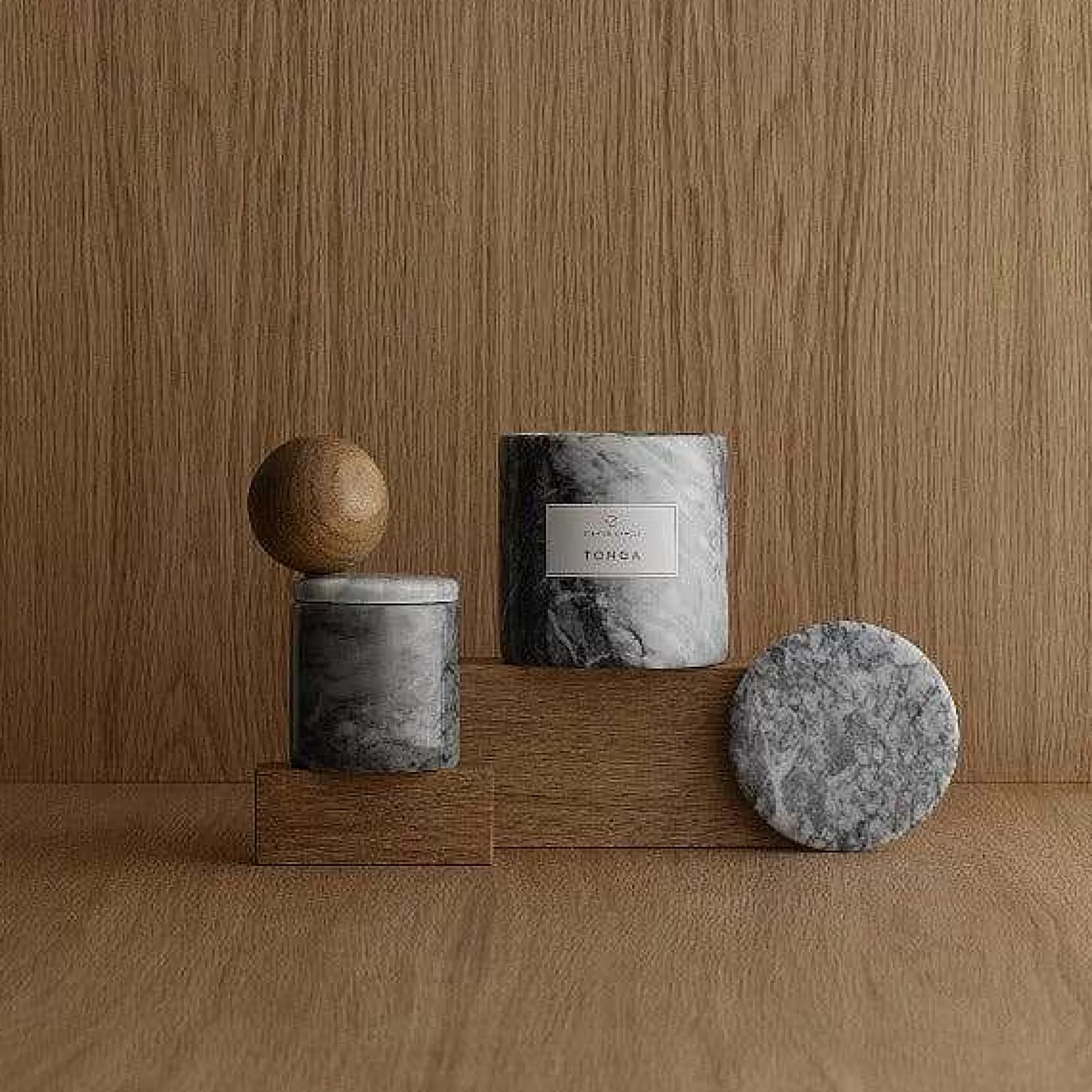 Be Home Bath Canisters<Pesa Marble Candle, Tonga
