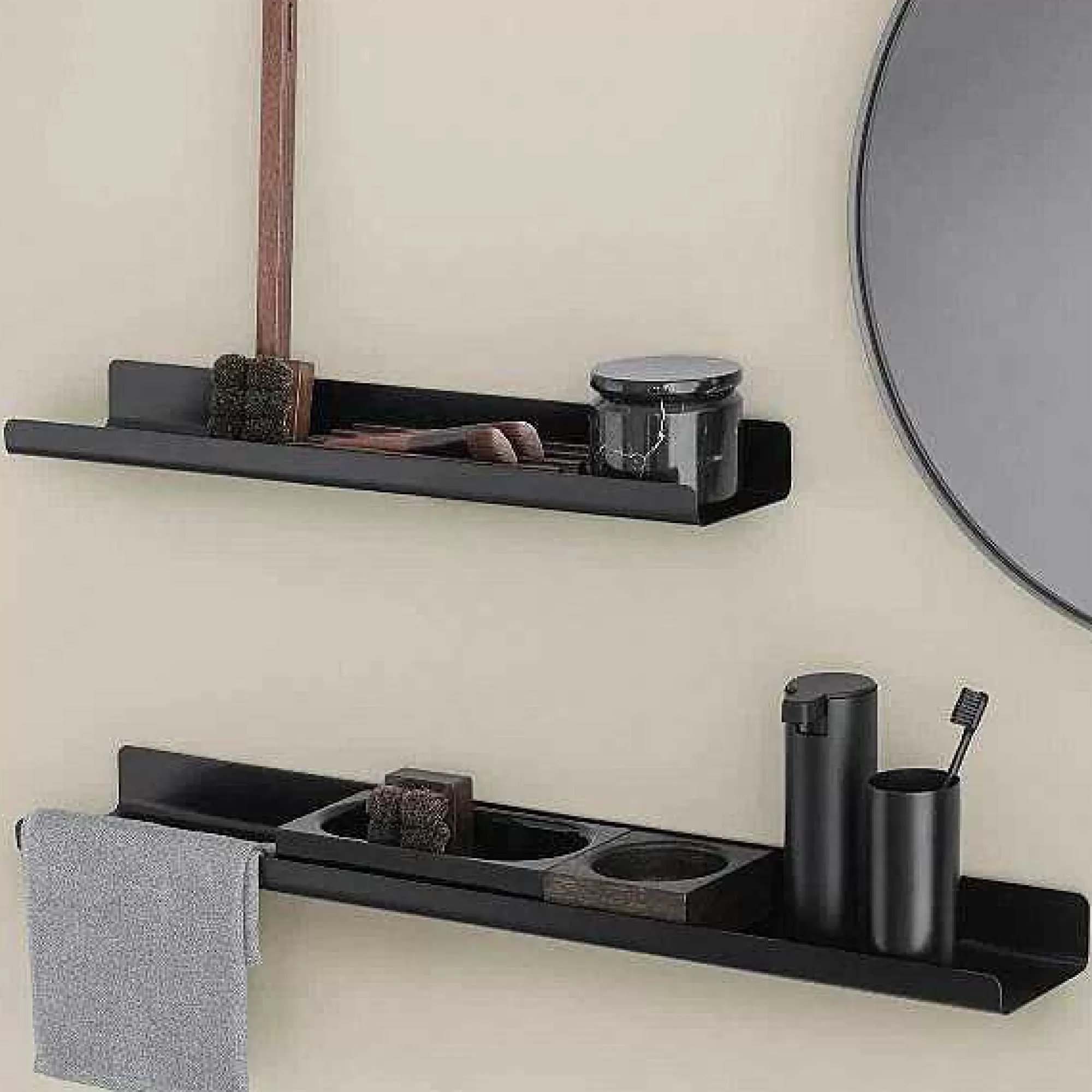 Be Home Bath Canisters<Pesa Marble Storage Box, Black