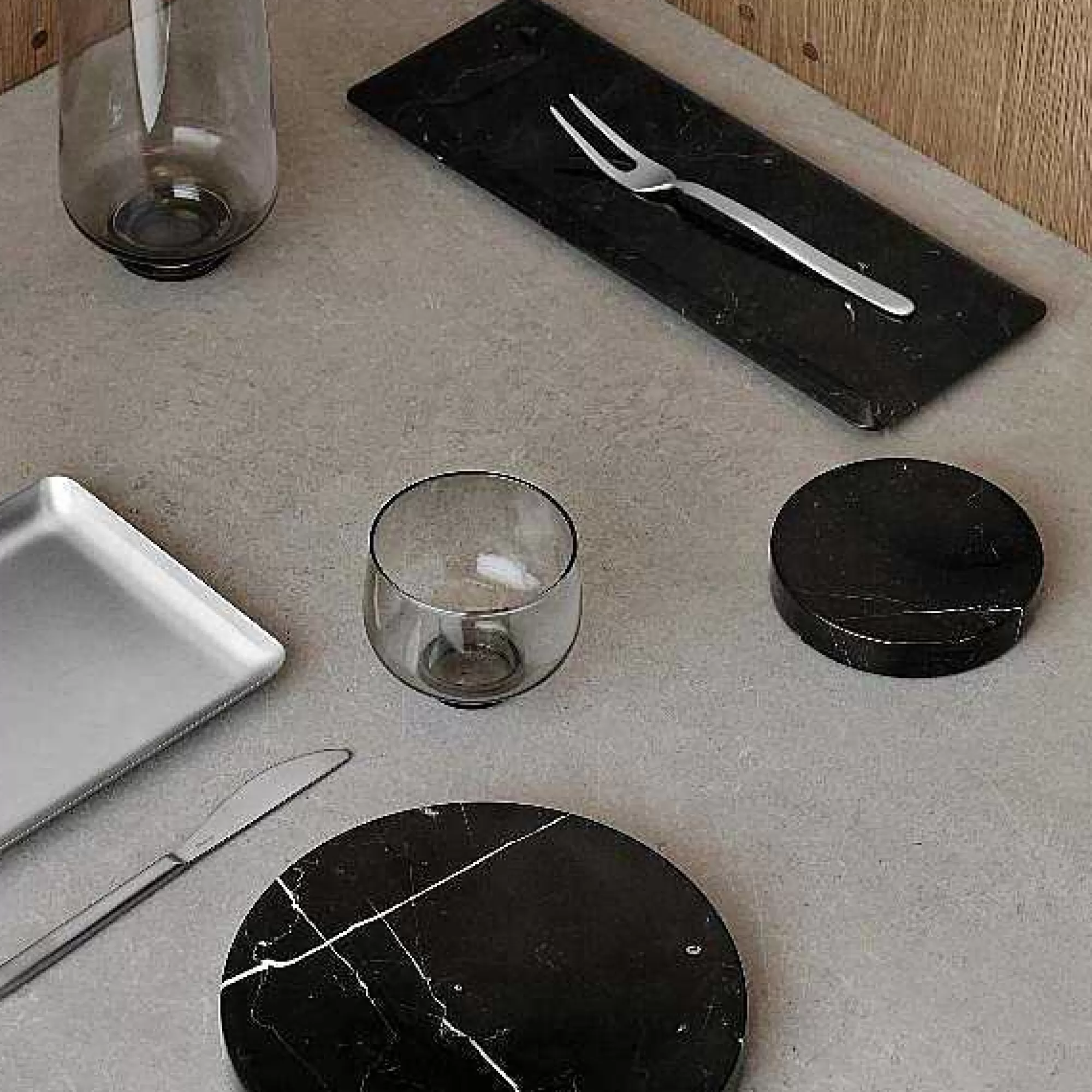 Be Home Trays<Pesa Marble Tray, Large, Black