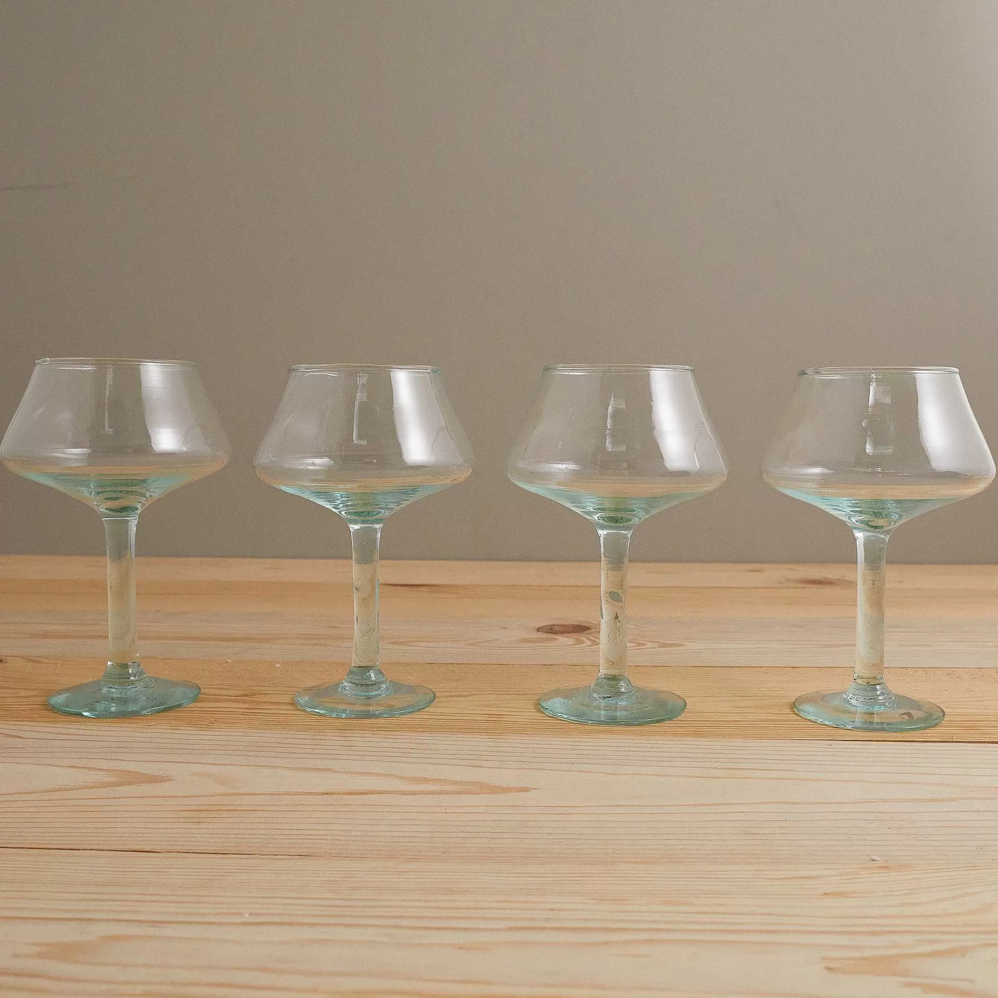 Be Home Cocktail Glassware<Premium Recycled Margarita Glass, Set of 4