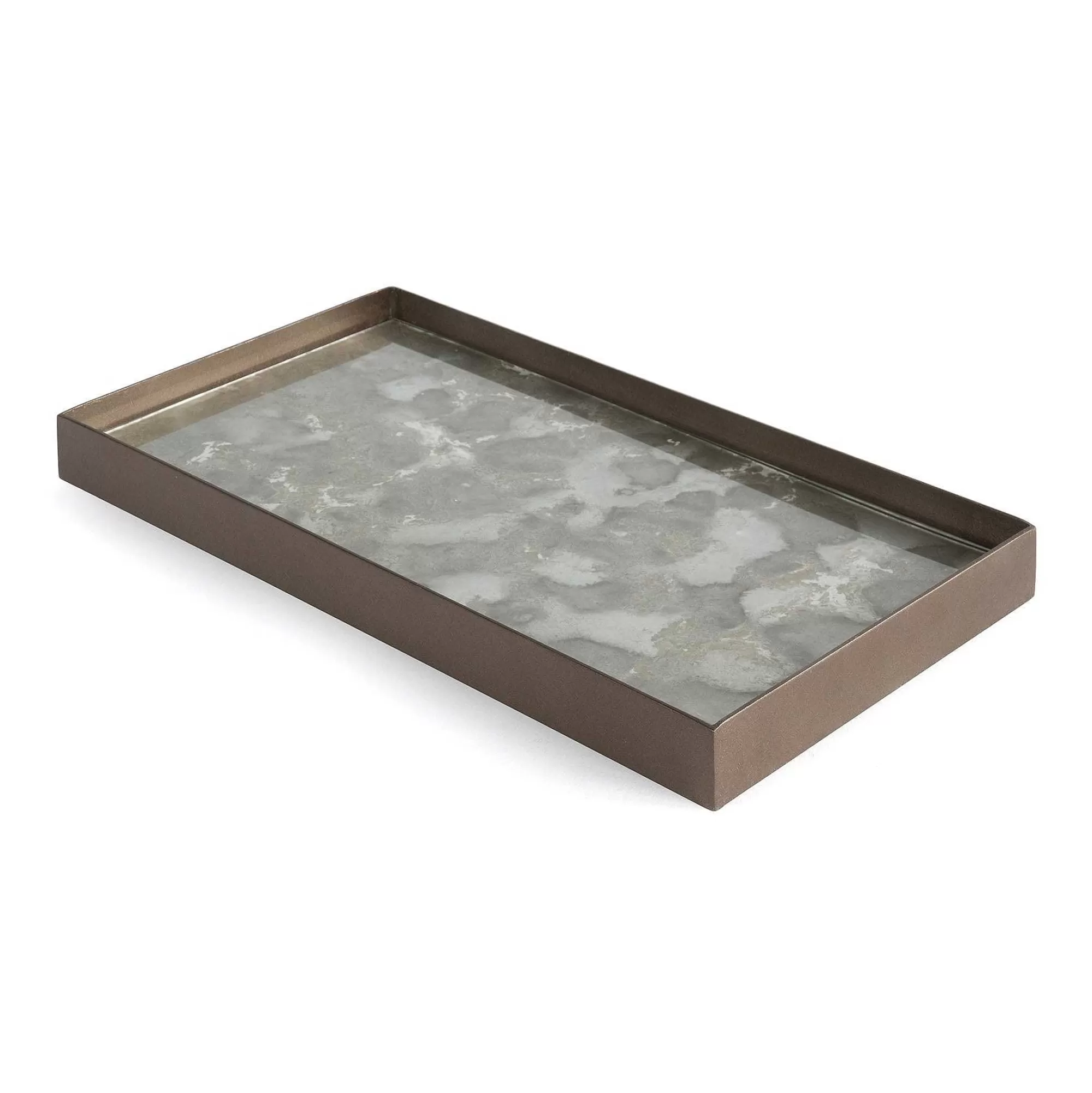 Be Home Trays<Rectangular Fossil Glass Organic Valet Tray, Medium