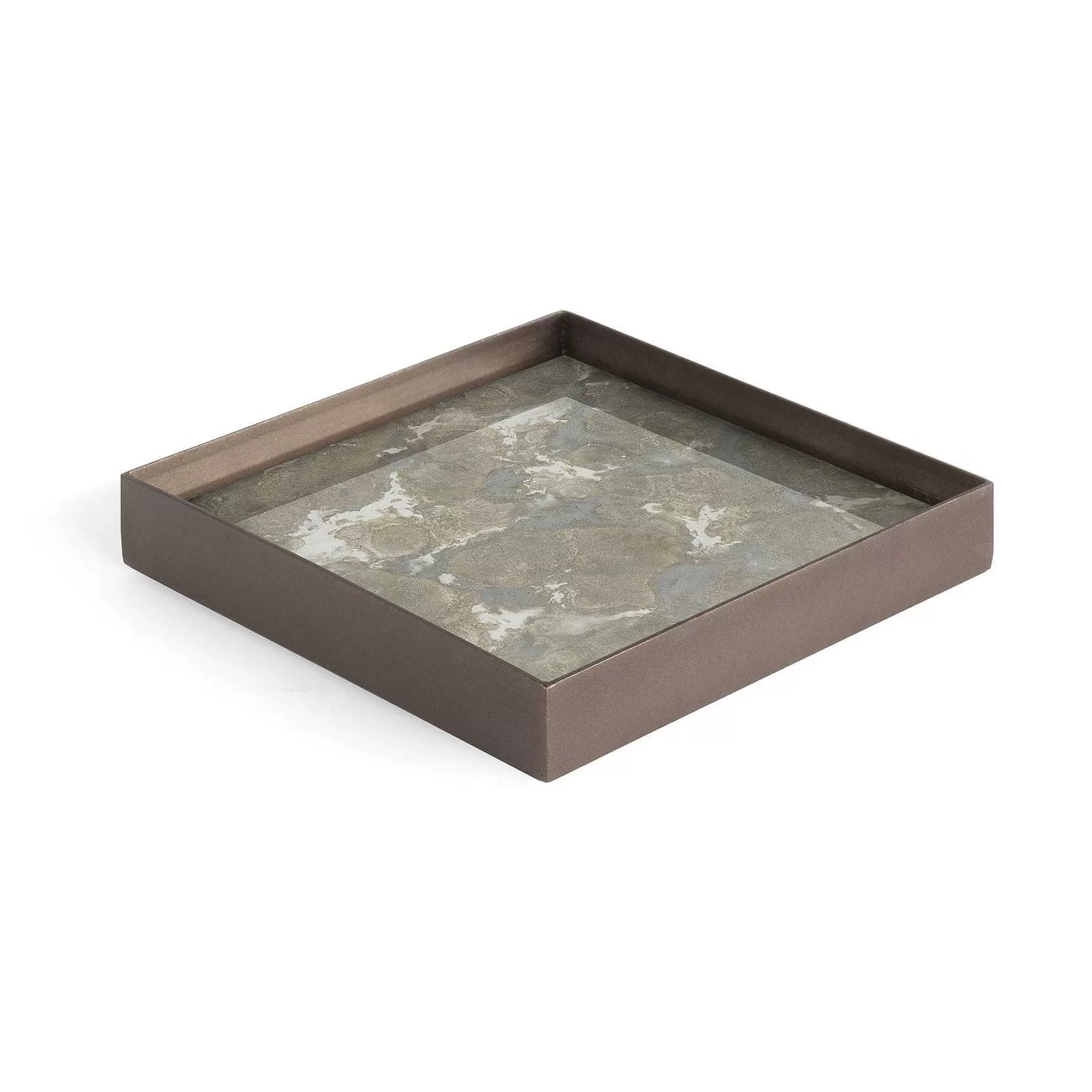 Be Home Trays<Rectangular Small Glass Organic Valet Tray, Fossil