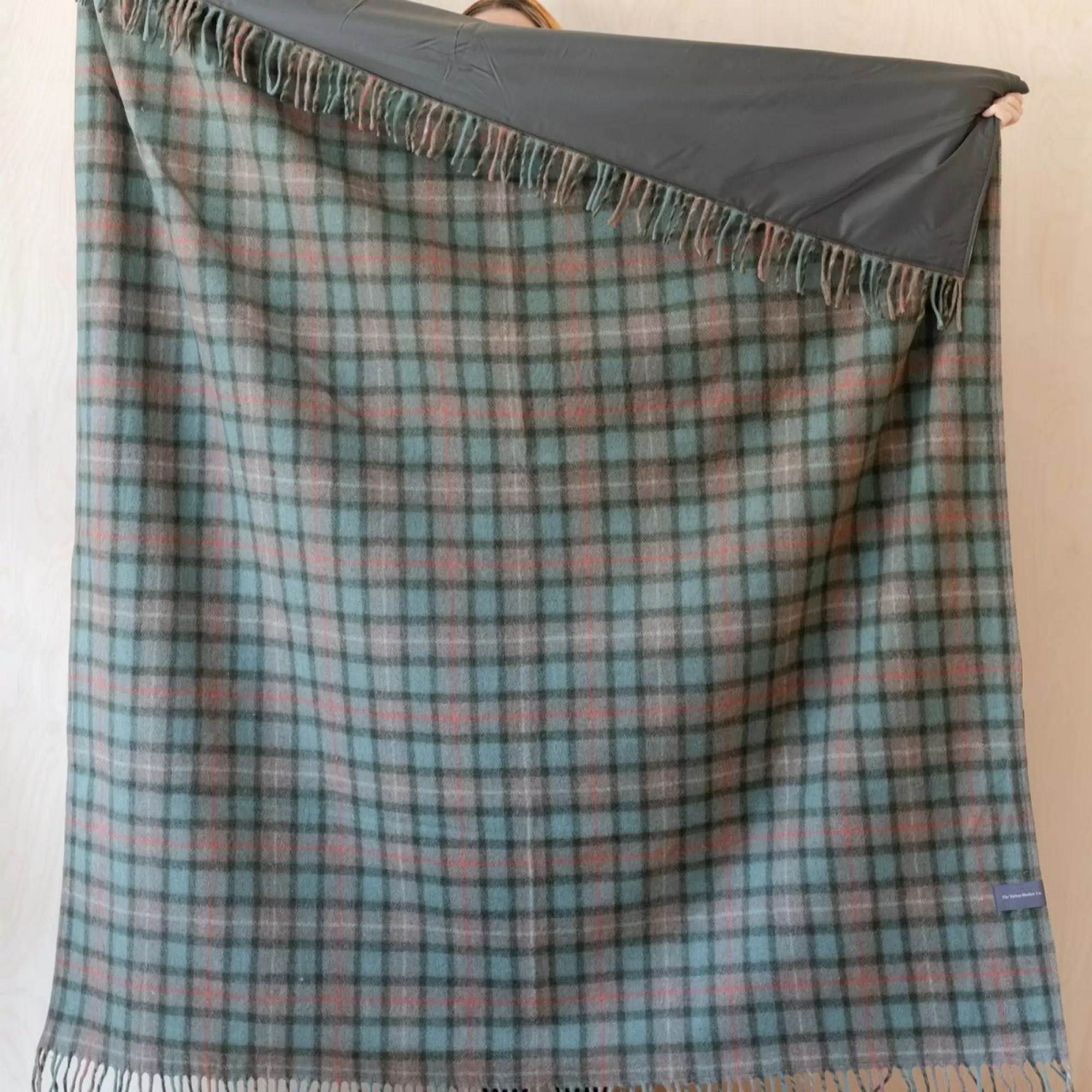 New Be Home Recycled Wool Waterproof Picnic Blanket in Fraser Hunting Weathered Ta