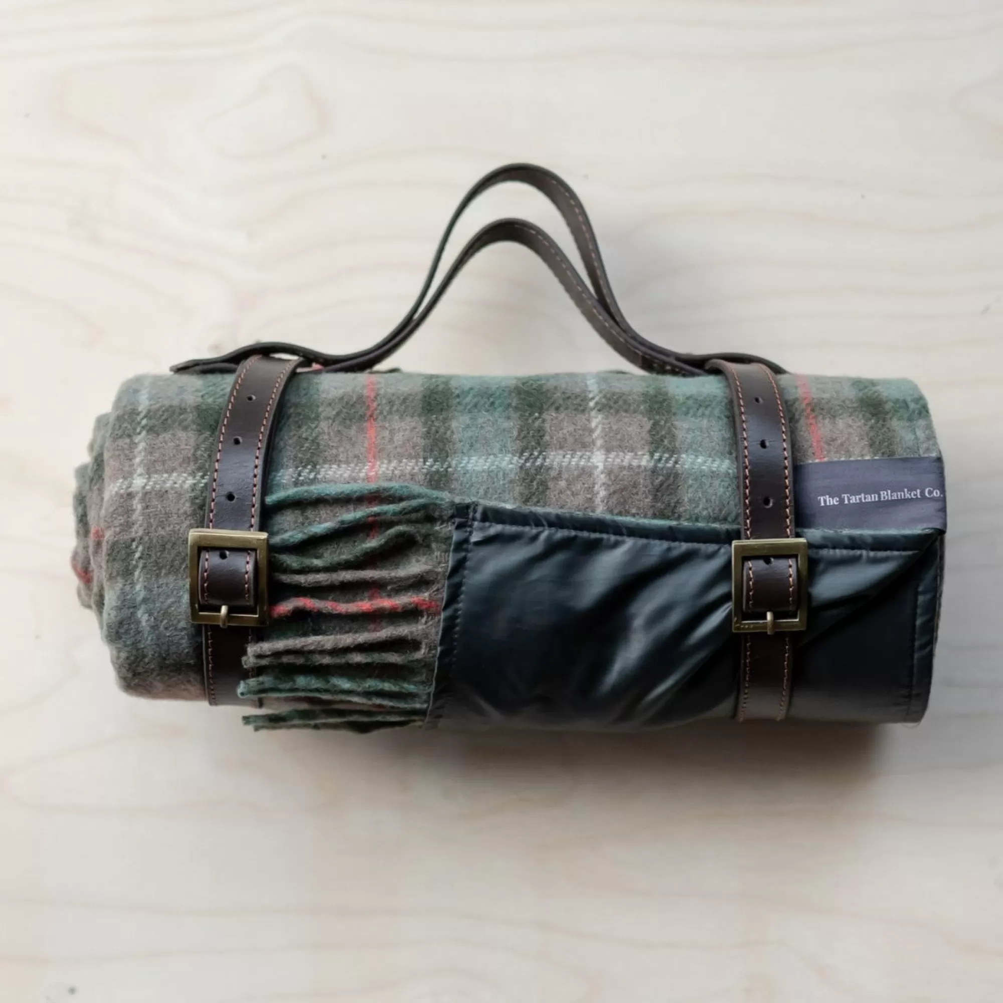 Hot Be Home Recycled Wool Waterproof Picnic Blanket in Fraser Hunting Weathered Ta