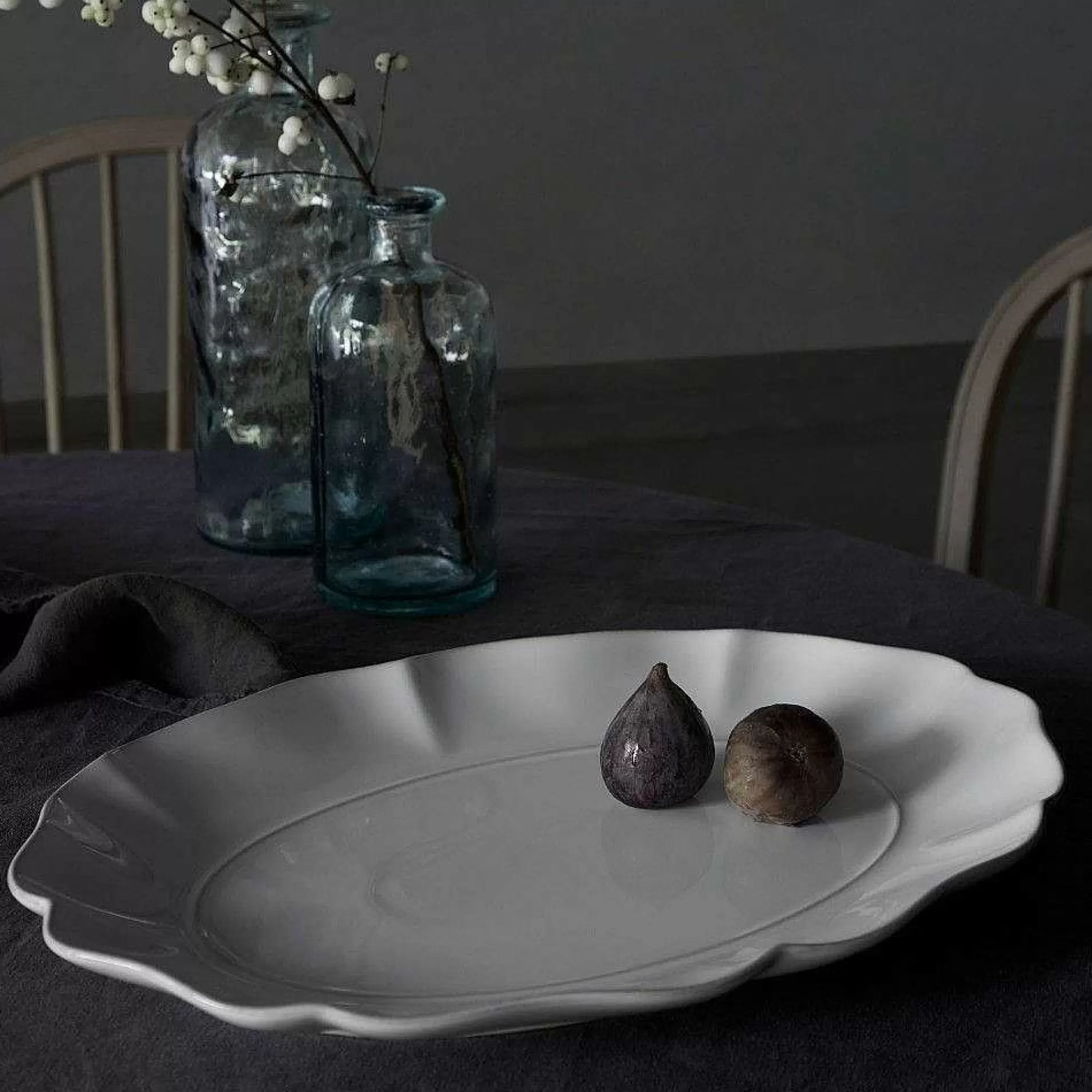 Be Home Serving Platters<Rosa Oval Platter, White