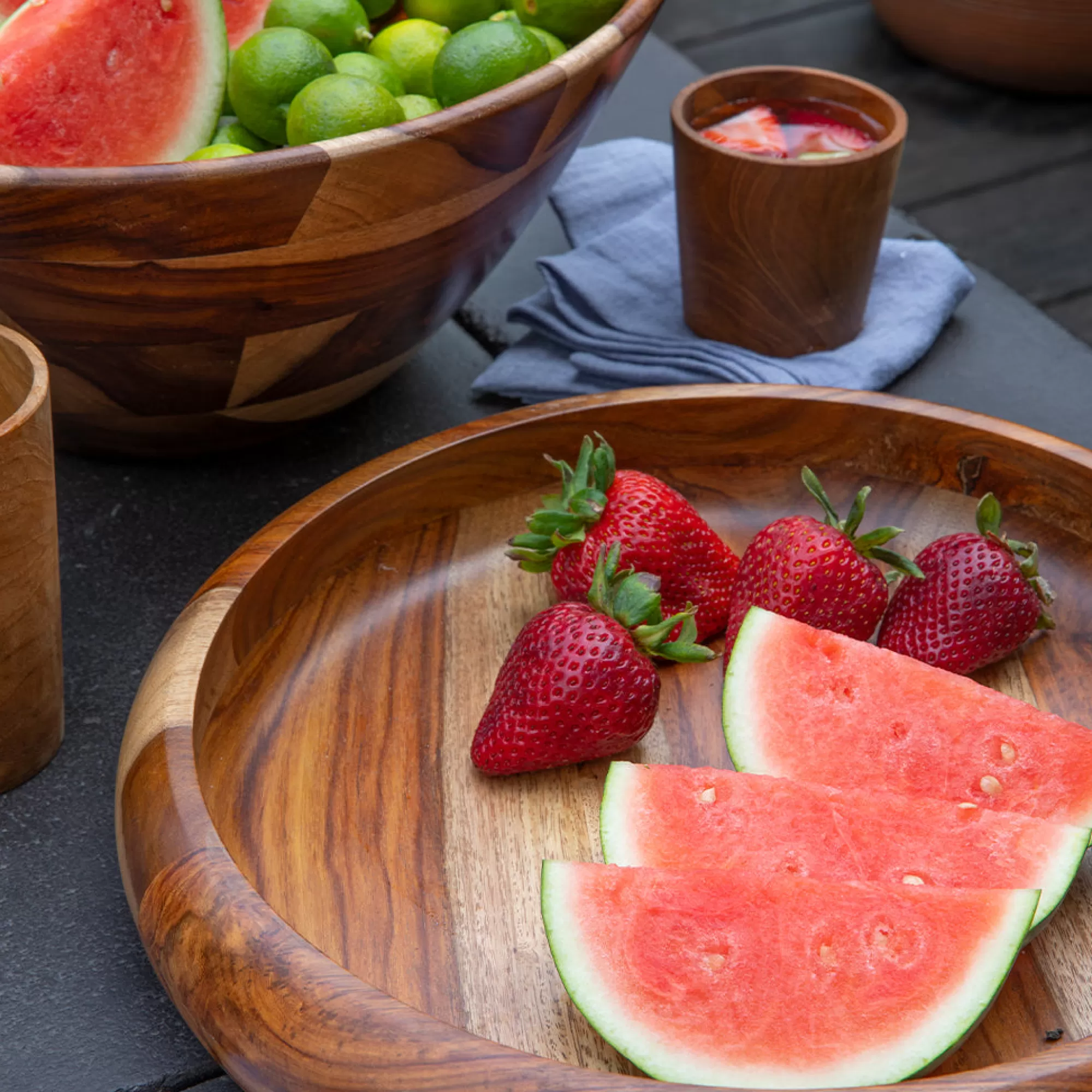 Hot Be Home Rosewood Low Bowl