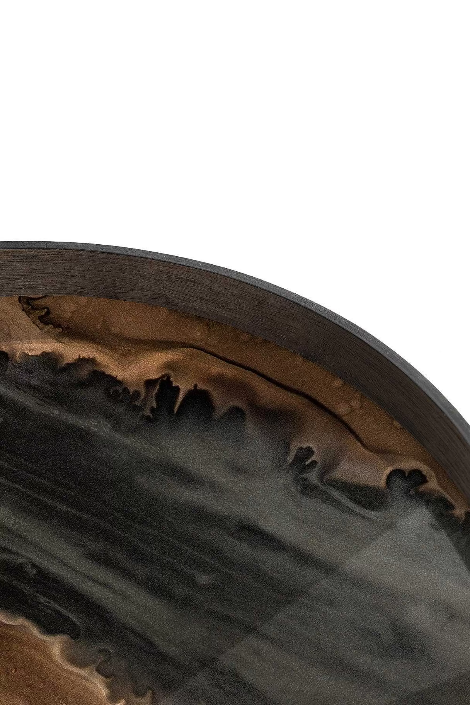 Be Home Trays<Round Large Glass Organic Tray, Bronze