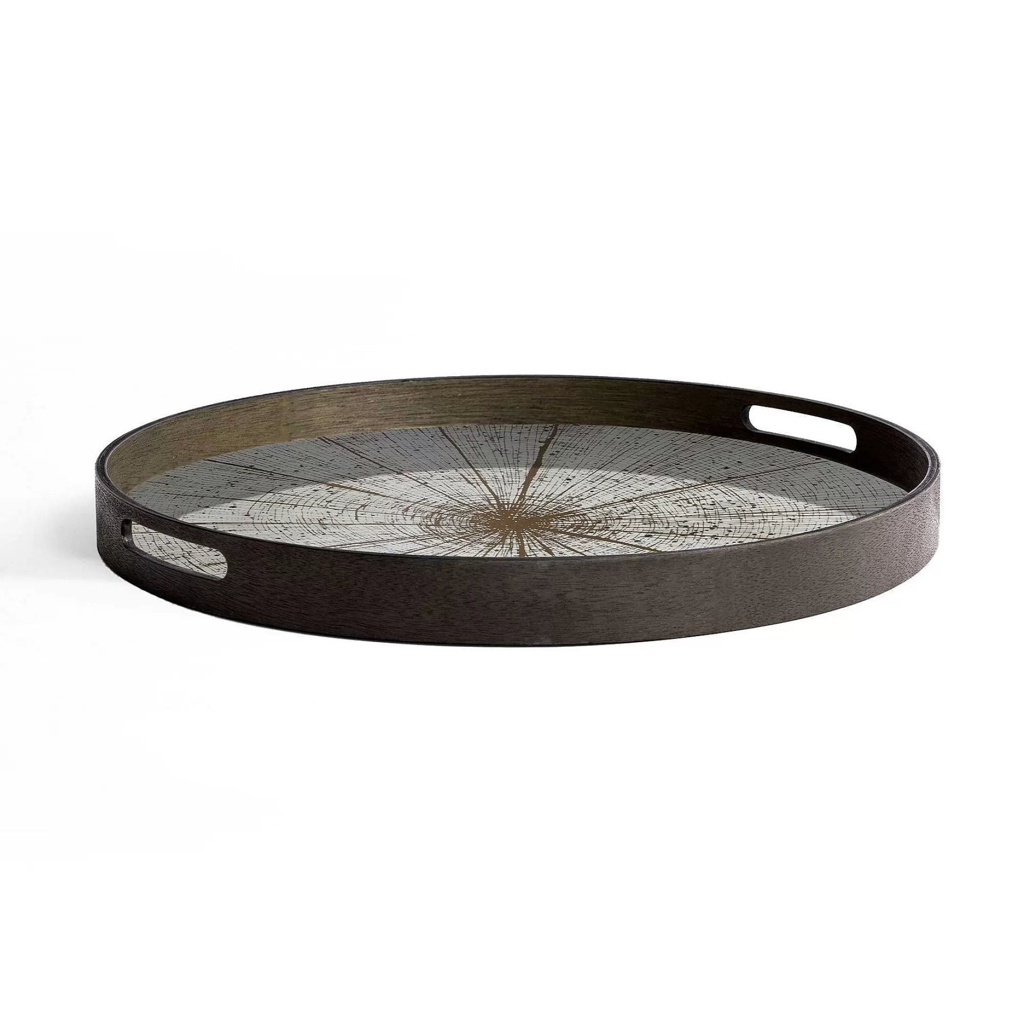 Be Home Trays<Round Light Aged Slice Mirror Tray, Small