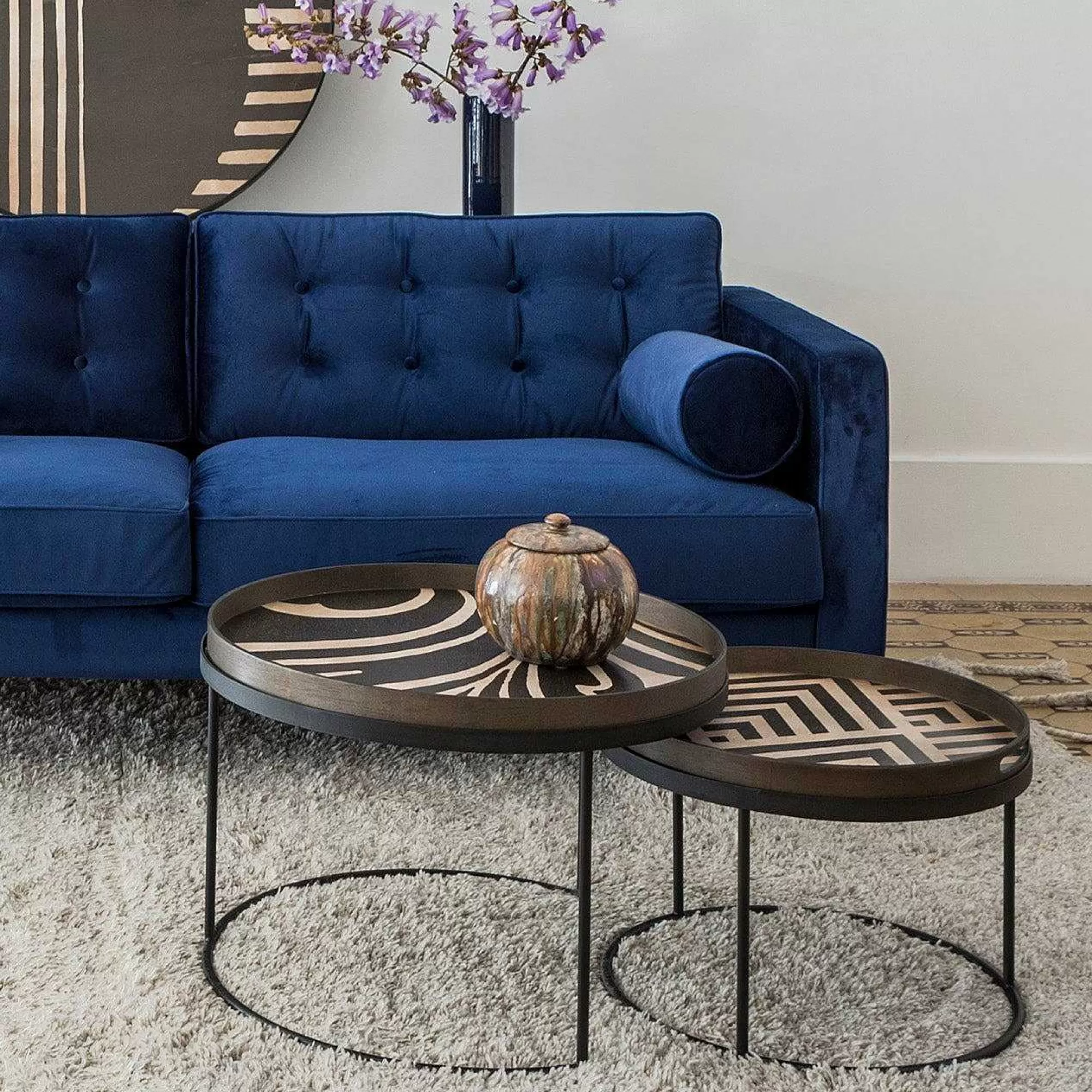 Be Home Coffee Tables<Round Tray Coffee Table Set, S & L (Trays Not Included)