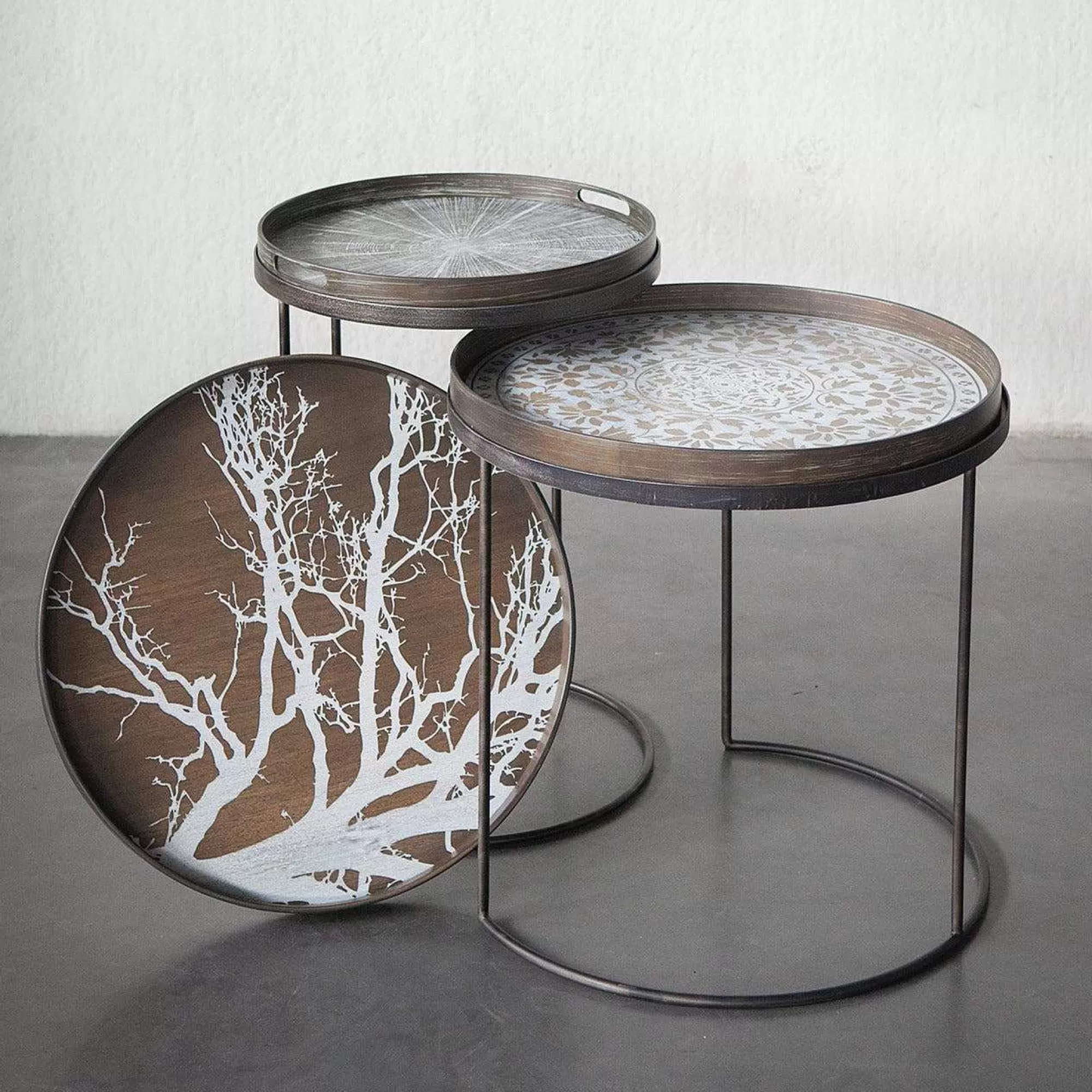 Be Home Side Tables<Round Tray Side Tables, Set of 2 (Trays Not Included)