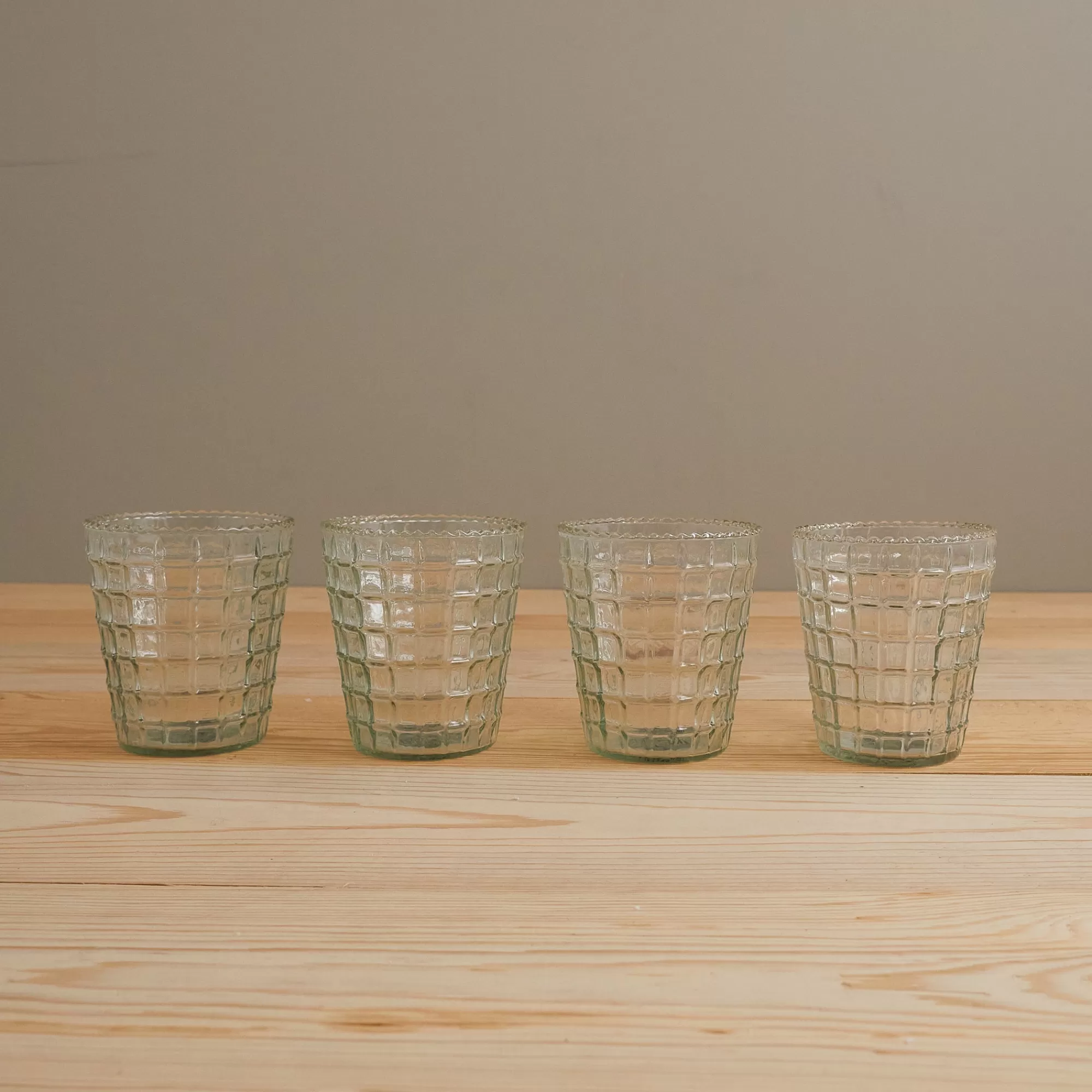 Online Be Home Ruffle Glass Lattice Tumbler, Set of 4