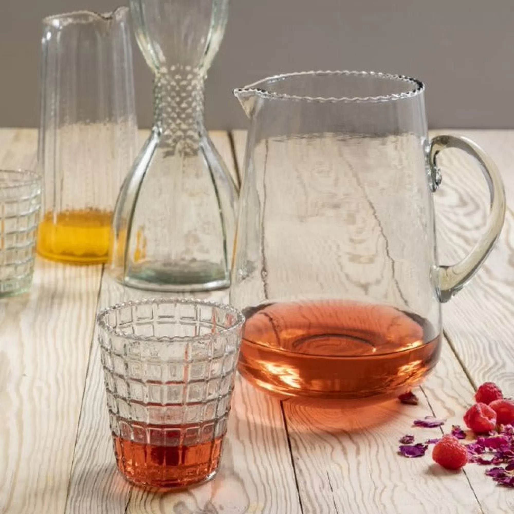Online Be Home Ruffle Glass Lattice Tumbler, Set of 4