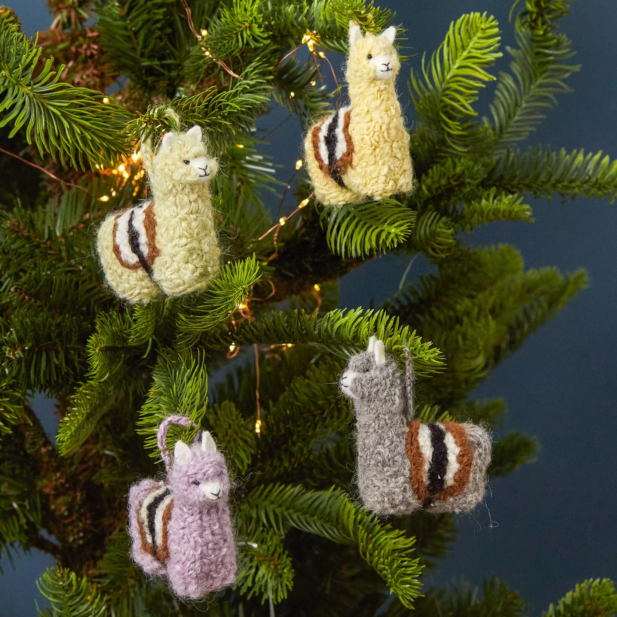 Shop Be Home Saddled Alpaca Ornament, Set of 4