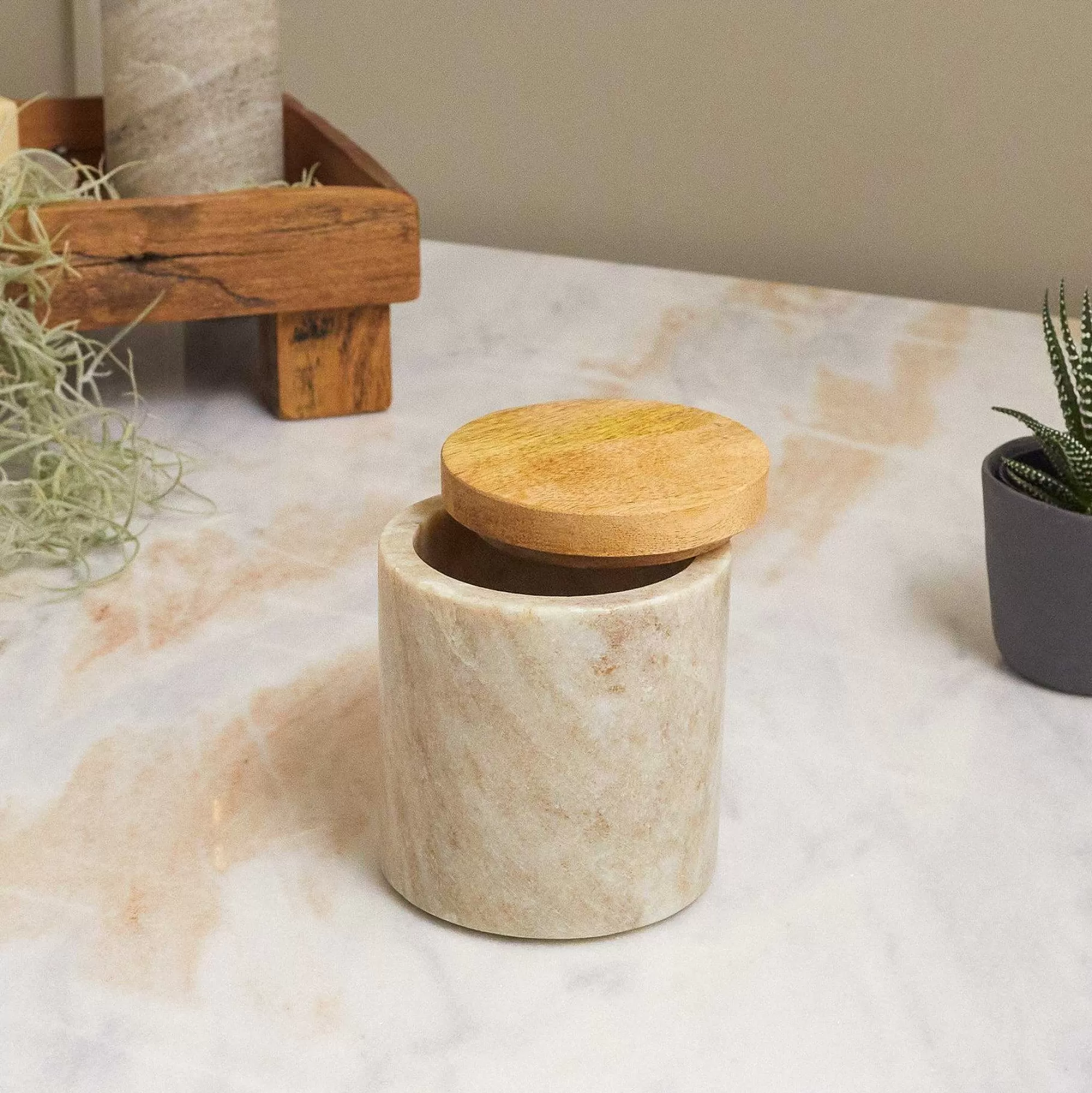 Be Home Bath Canisters<San Marino Cotton Jar