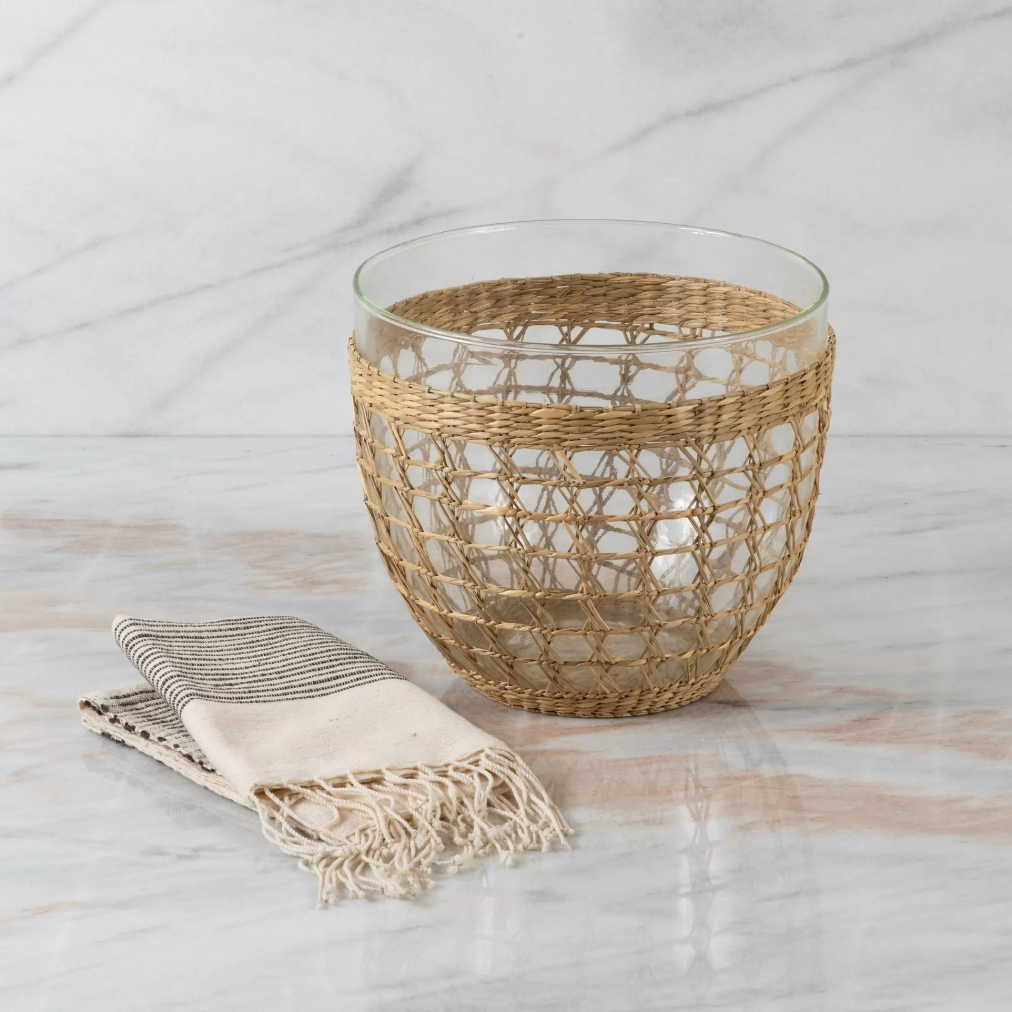 Sale Be Home Seagrass Cage Salad Bowl, Large