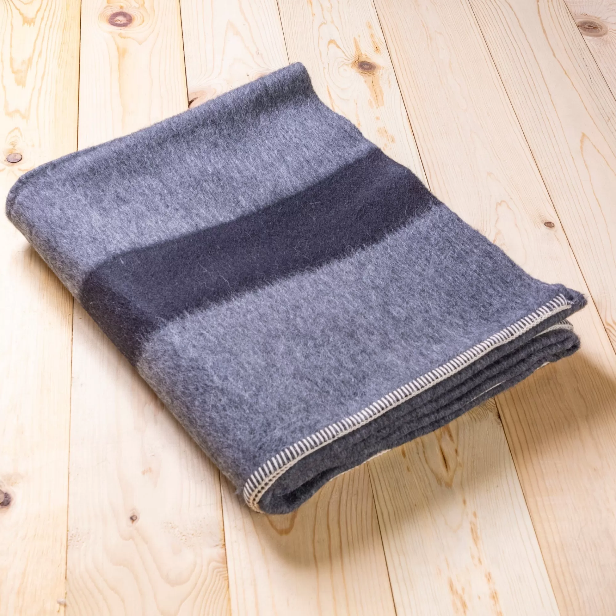 Discount Be Home Siempre Blanket, Charcoal with Black Stripe