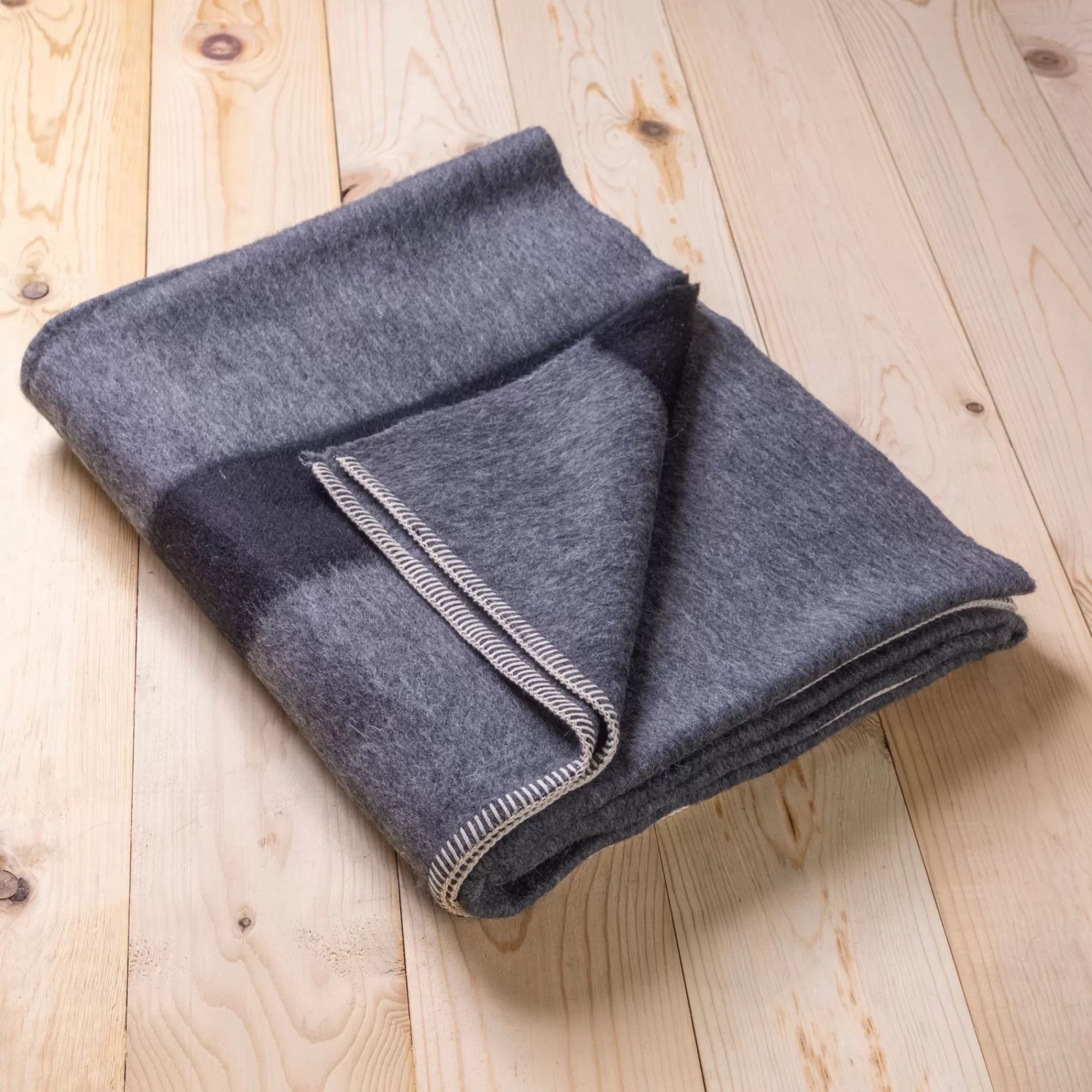Discount Be Home Siempre Blanket, Charcoal with Black Stripe