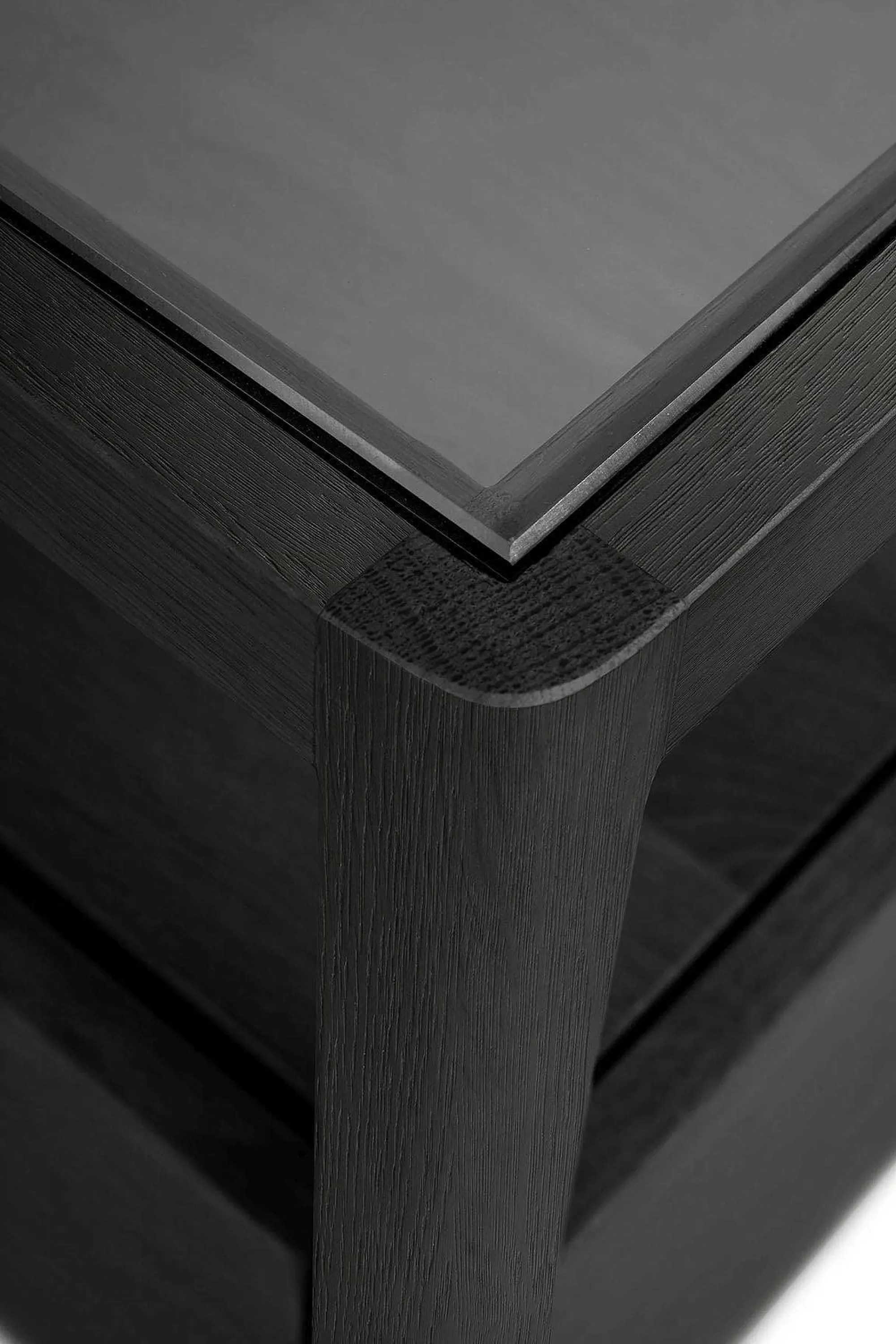 Be Home Bedside Tables<Spindle Solid Black Oak Bedside Table