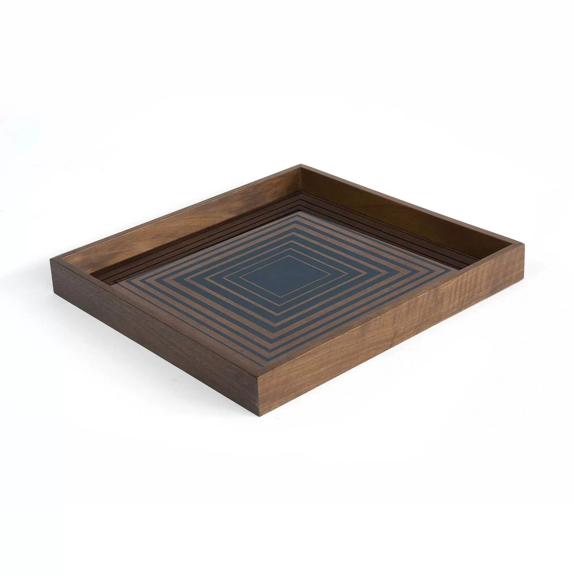 Be Home Trays<Square Ink Squares Glass Tray, Small