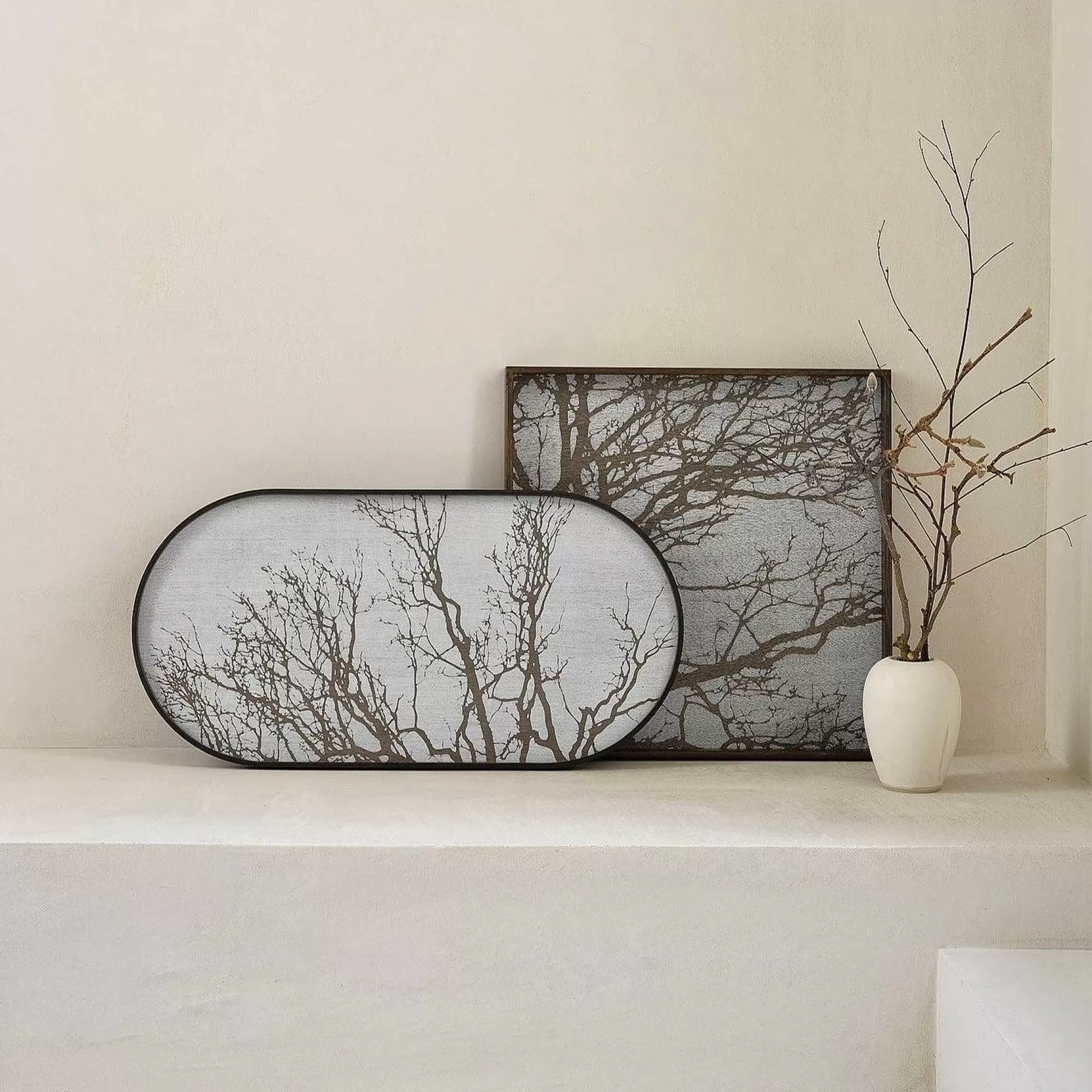 Be Home Trays<Square White Tree Tray, Large