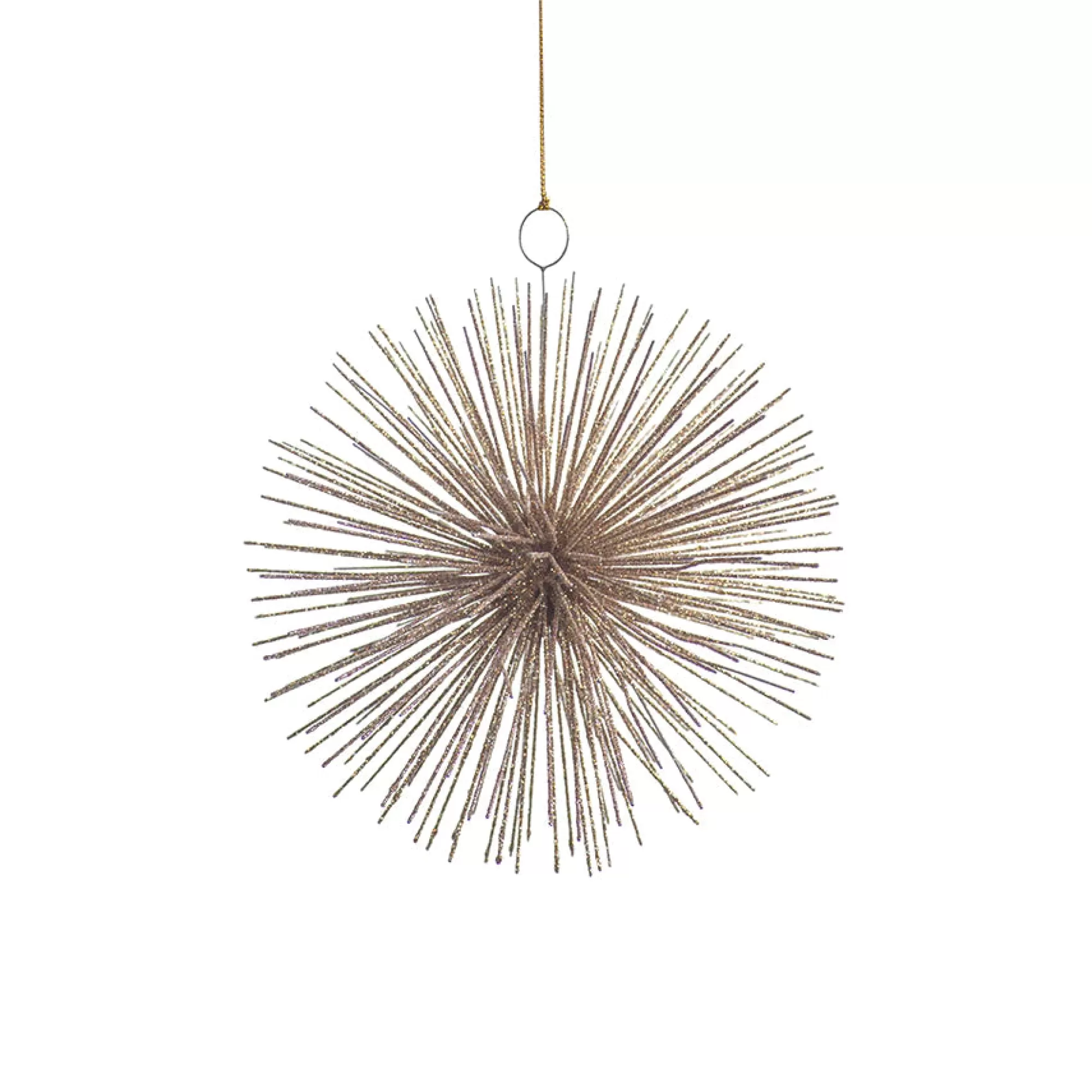Hot Be Home Star Burst Ornament, Champagne, 6"