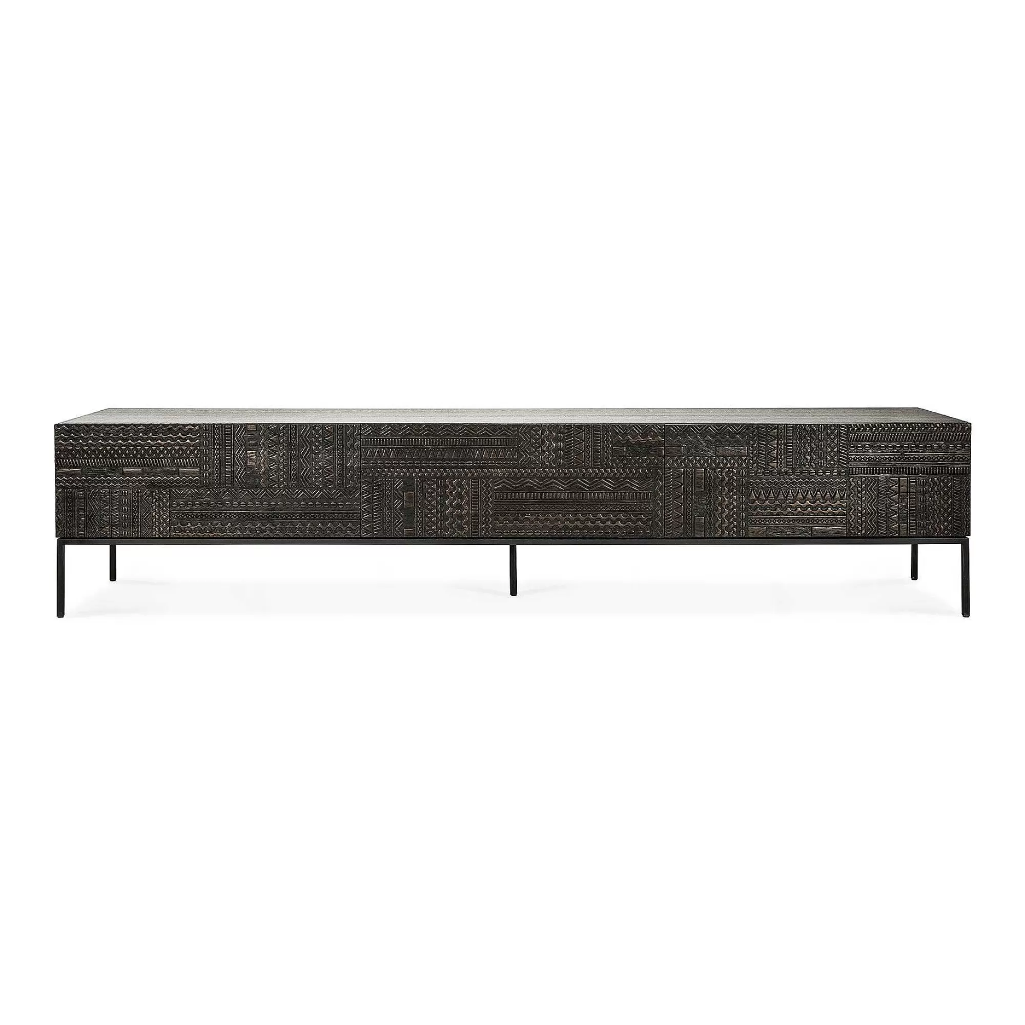 Be Home Media Consoles<Tabwa Black Teak Media Console, 94.5"