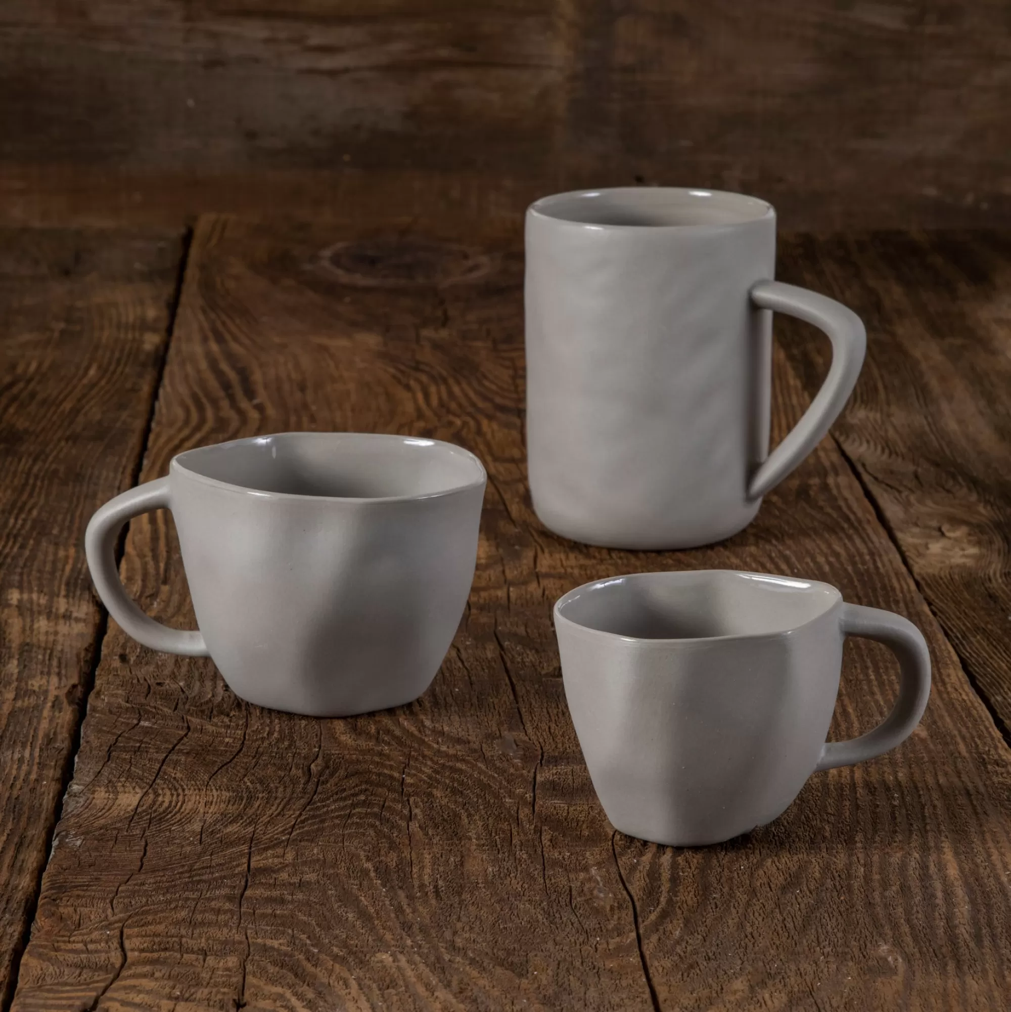 Clearance Be Home Tam Stoneware Cappuccino Cup, Sterling, Set of 4