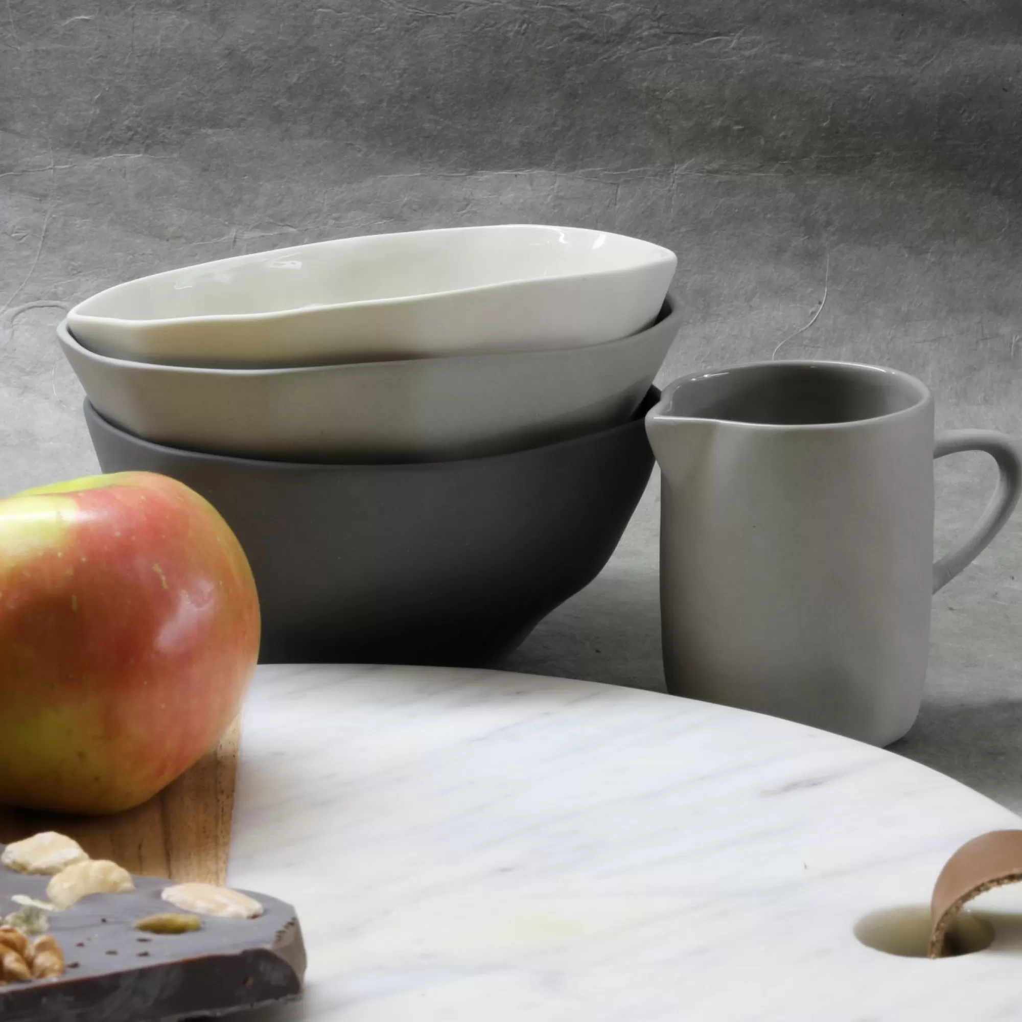 Cheap Be Home Tam Stoneware Dessert Bowl, Slate, Set of 4