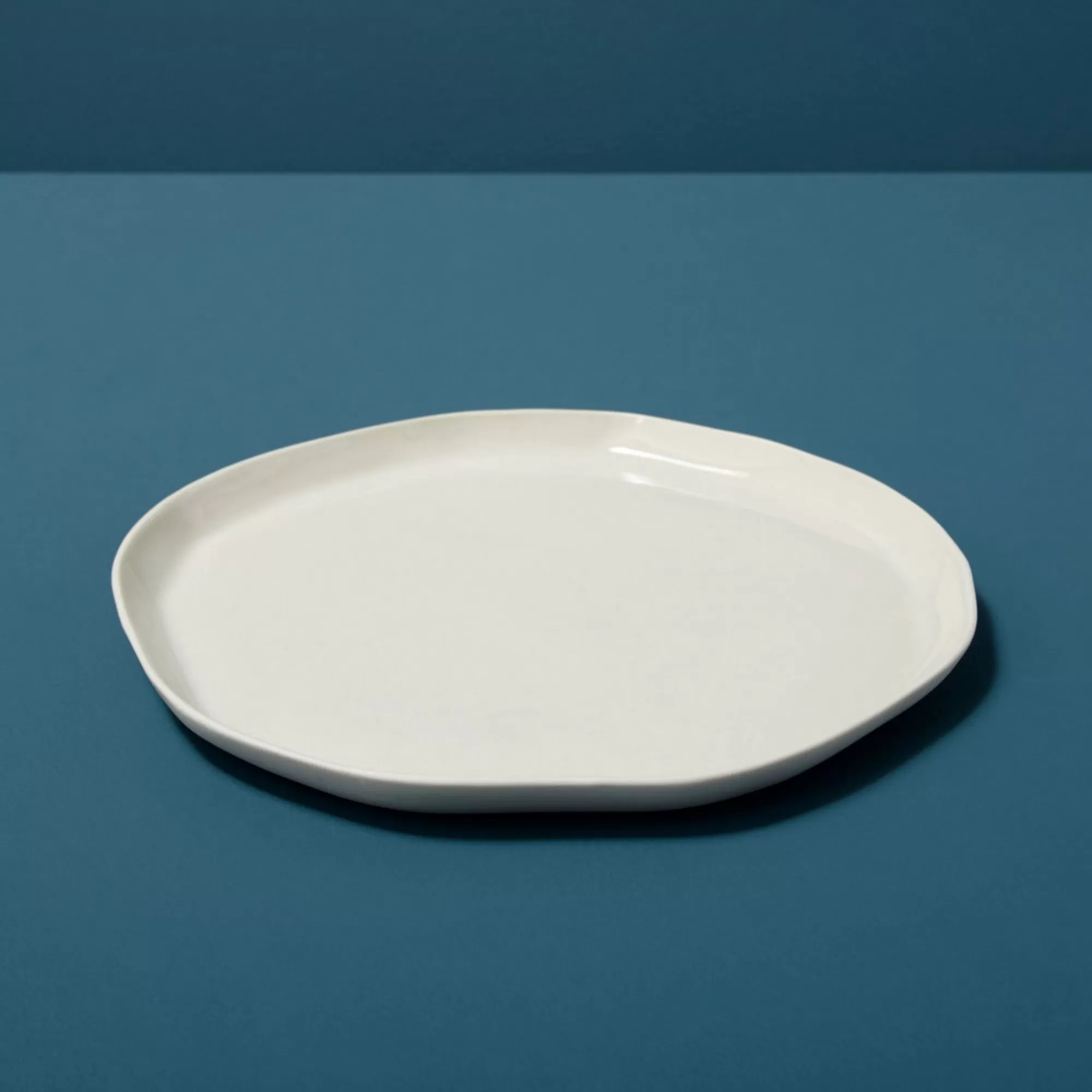 Outlet Be Home Tam Stoneware Flat Dinner Plate, Pearl, Set of 4