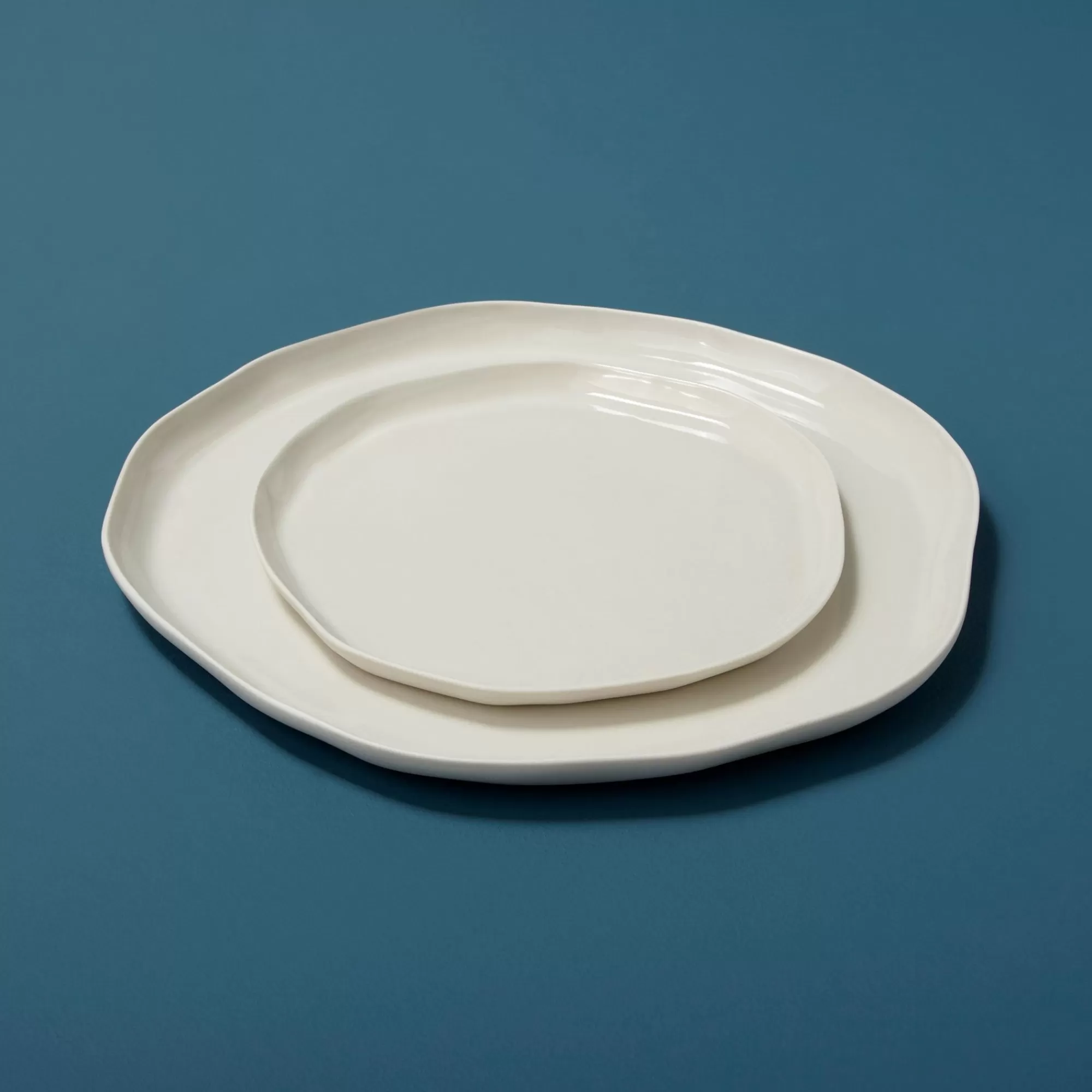 Sale Be Home Tam Stoneware Flat Side Plate, Pearl, Set of 4
