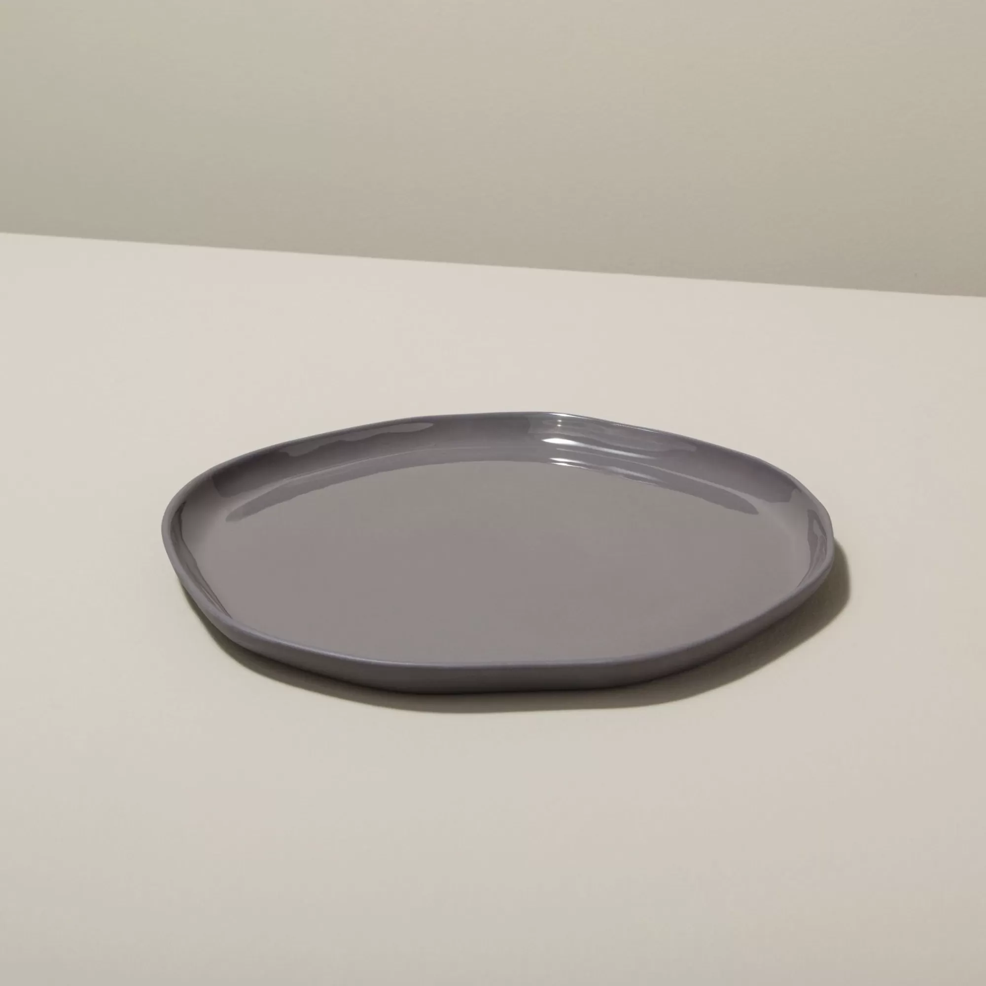 New Be Home Tam Stoneware Flat Side Plate, Slate, Set of 4