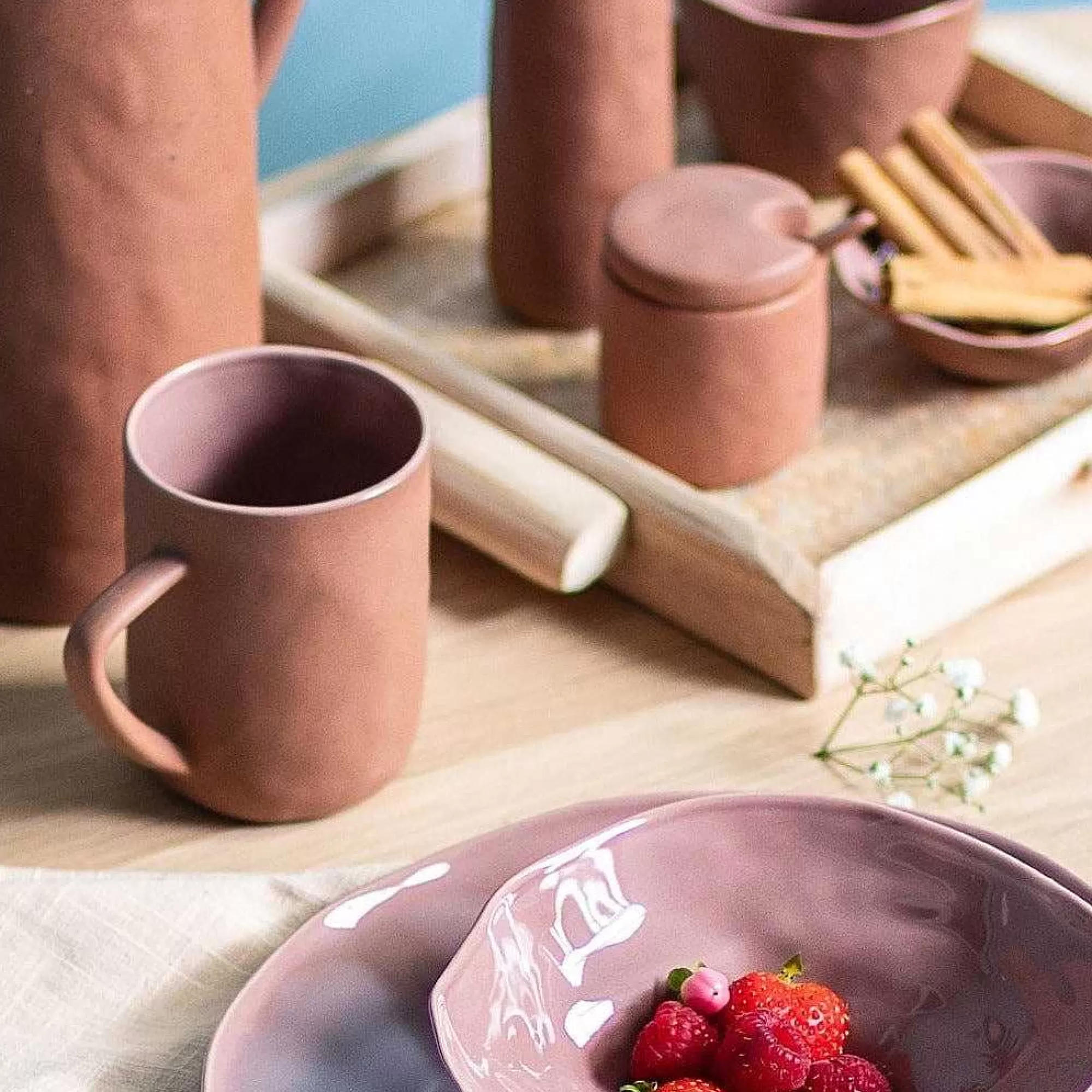 Be Home Stoneware Serving Bowls<Tam Stoneware Pinch Bowl, Terracotta Rose, Set of 2