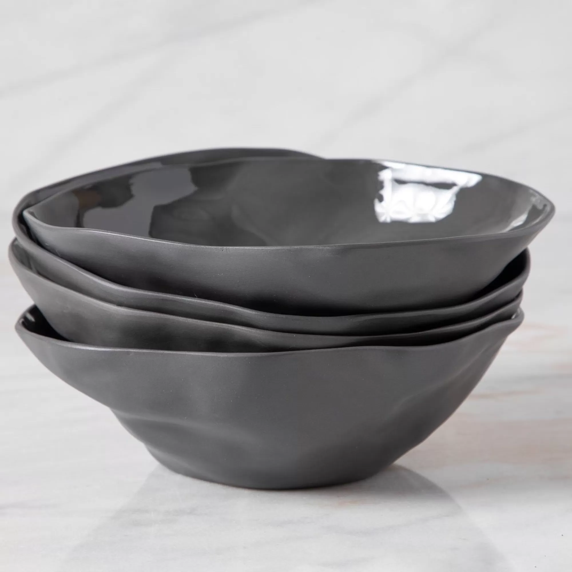 Online Be Home Tam Stoneware Side Bowl, Slate, Set of 4