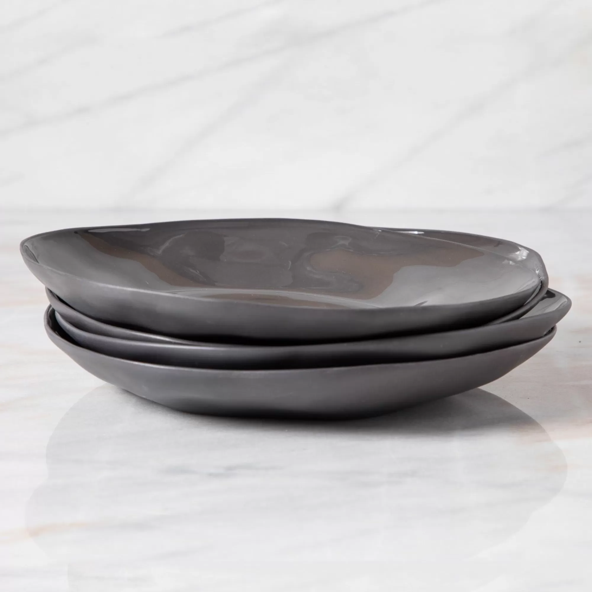 Store Be Home Tam Stoneware Side Plate, Slate, Set of 4