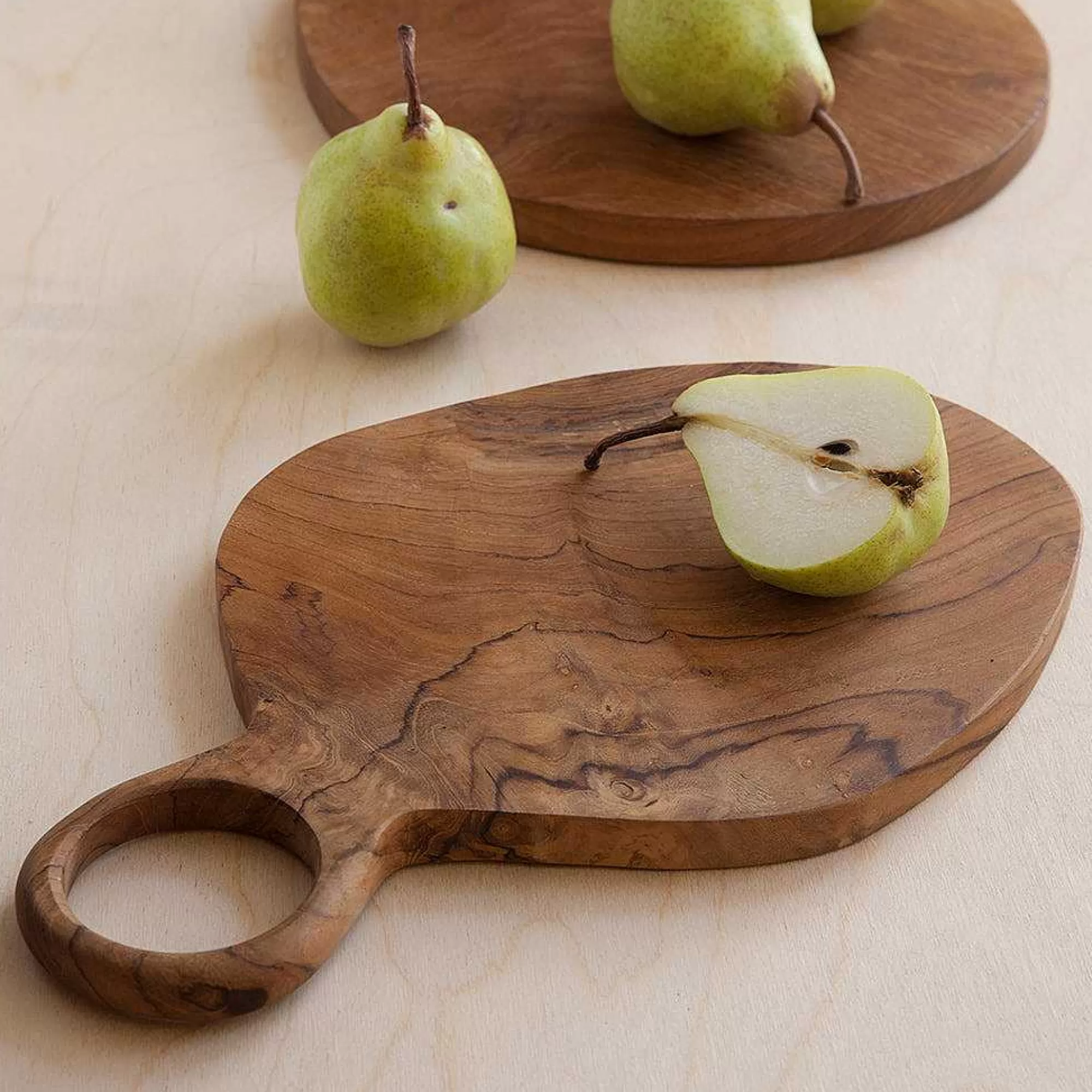 Be Home Wood Serving Boards<Teak Oval Board with Handle