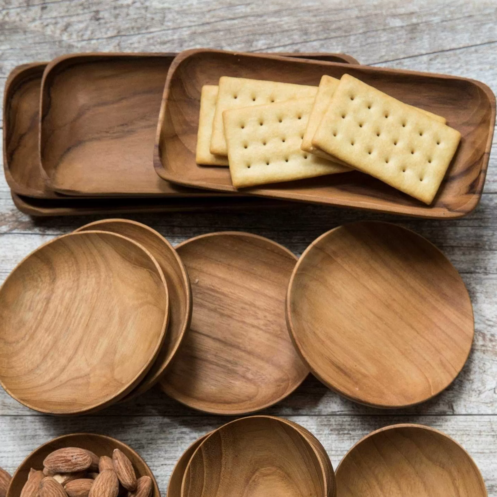 Be Home Trays<Teak Small Trays, Set of 4