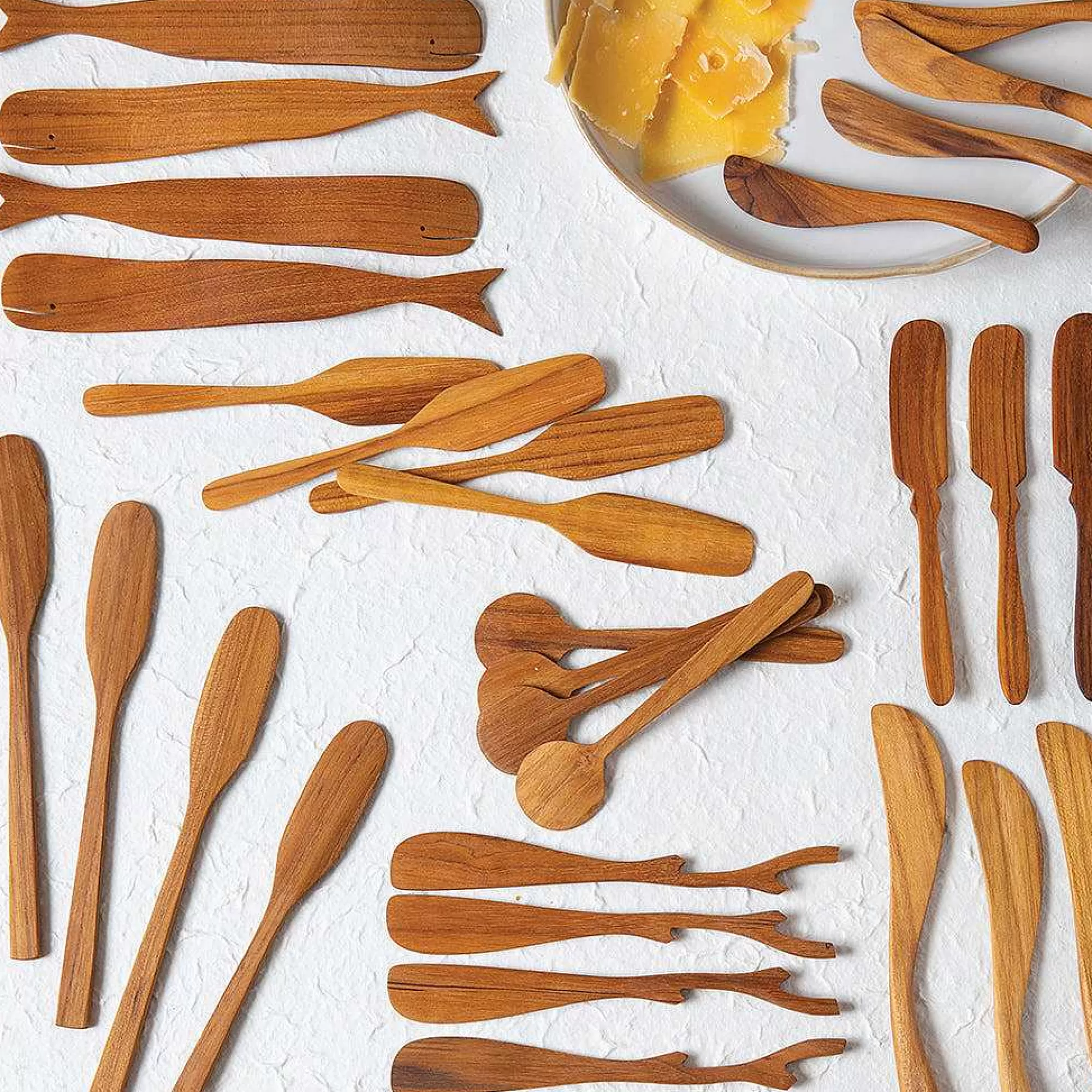 Be Home Cheese Knives & Spreaders<Teak Whale Spreaders, Set of 4
