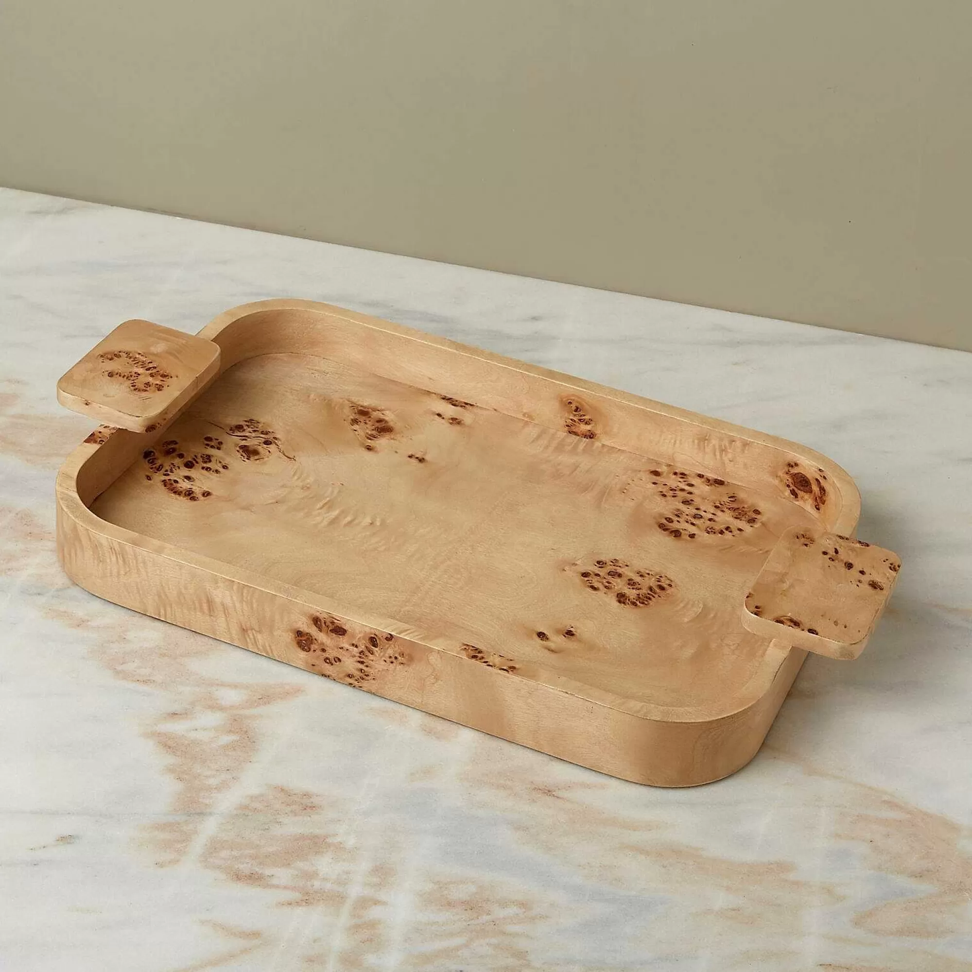 Be Home Trays<Uma Burl Wood Rectangular Tray