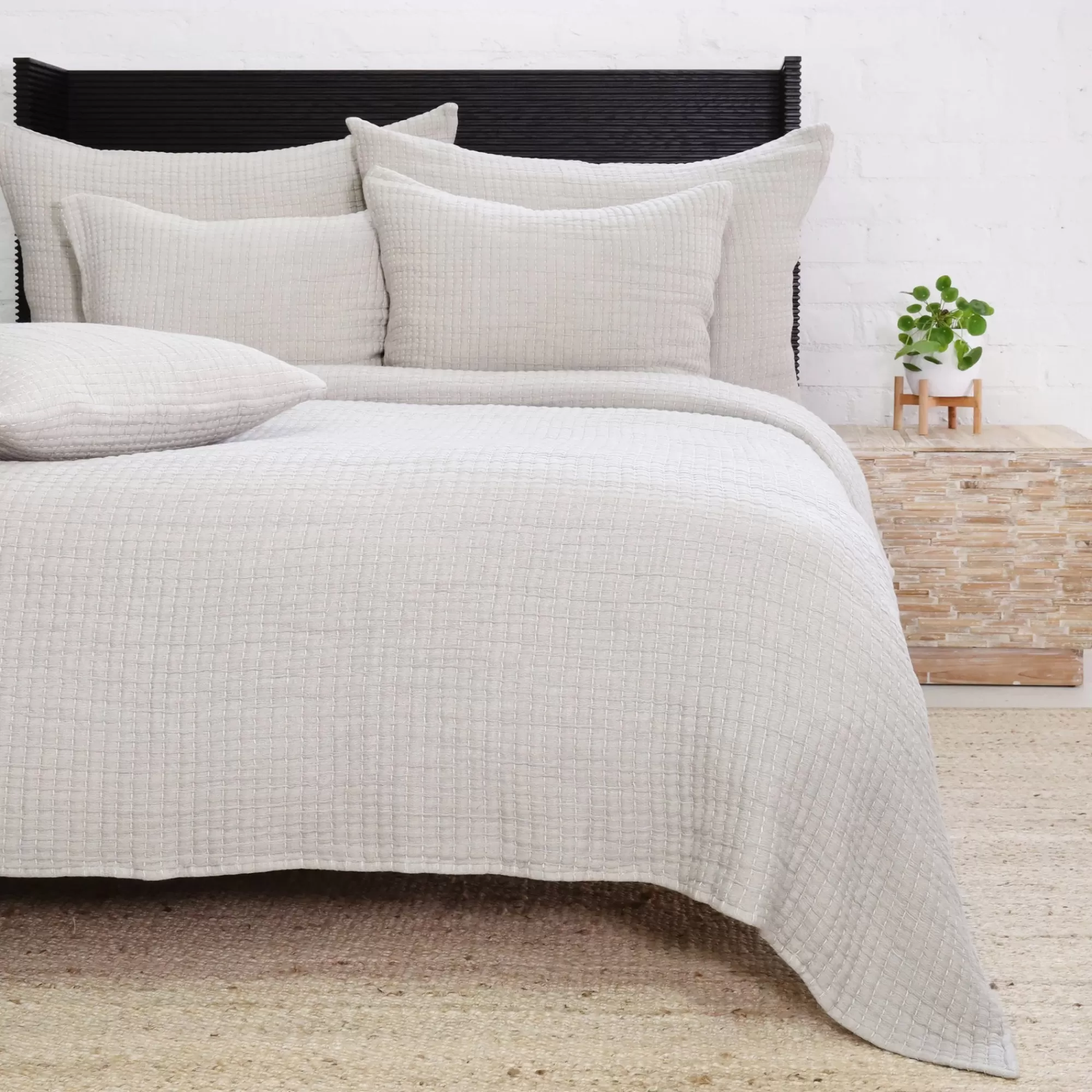 Shop Be Home Vancouver King Coverlet, Grey