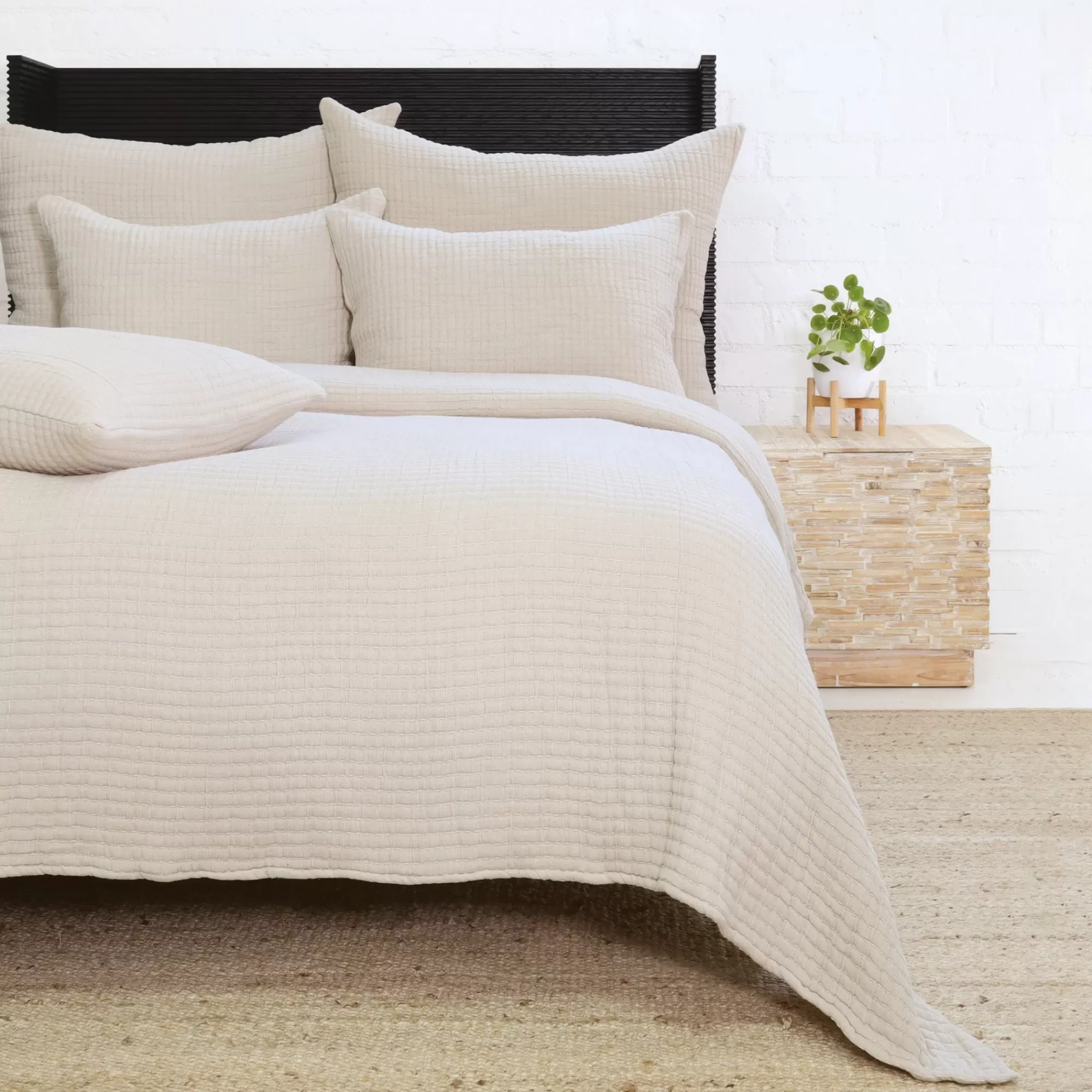 Shop Be Home Vancouver King Coverlet, Natural