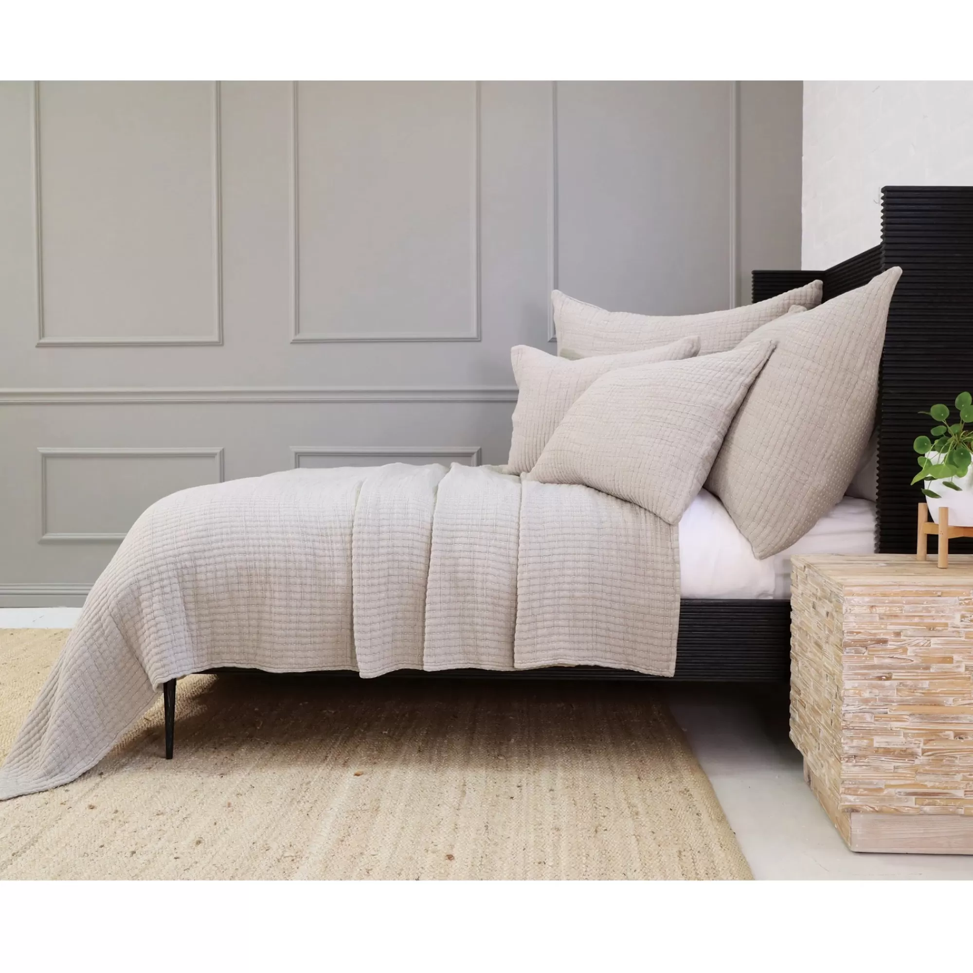 Shop Be Home Vancouver King Coverlet, Natural