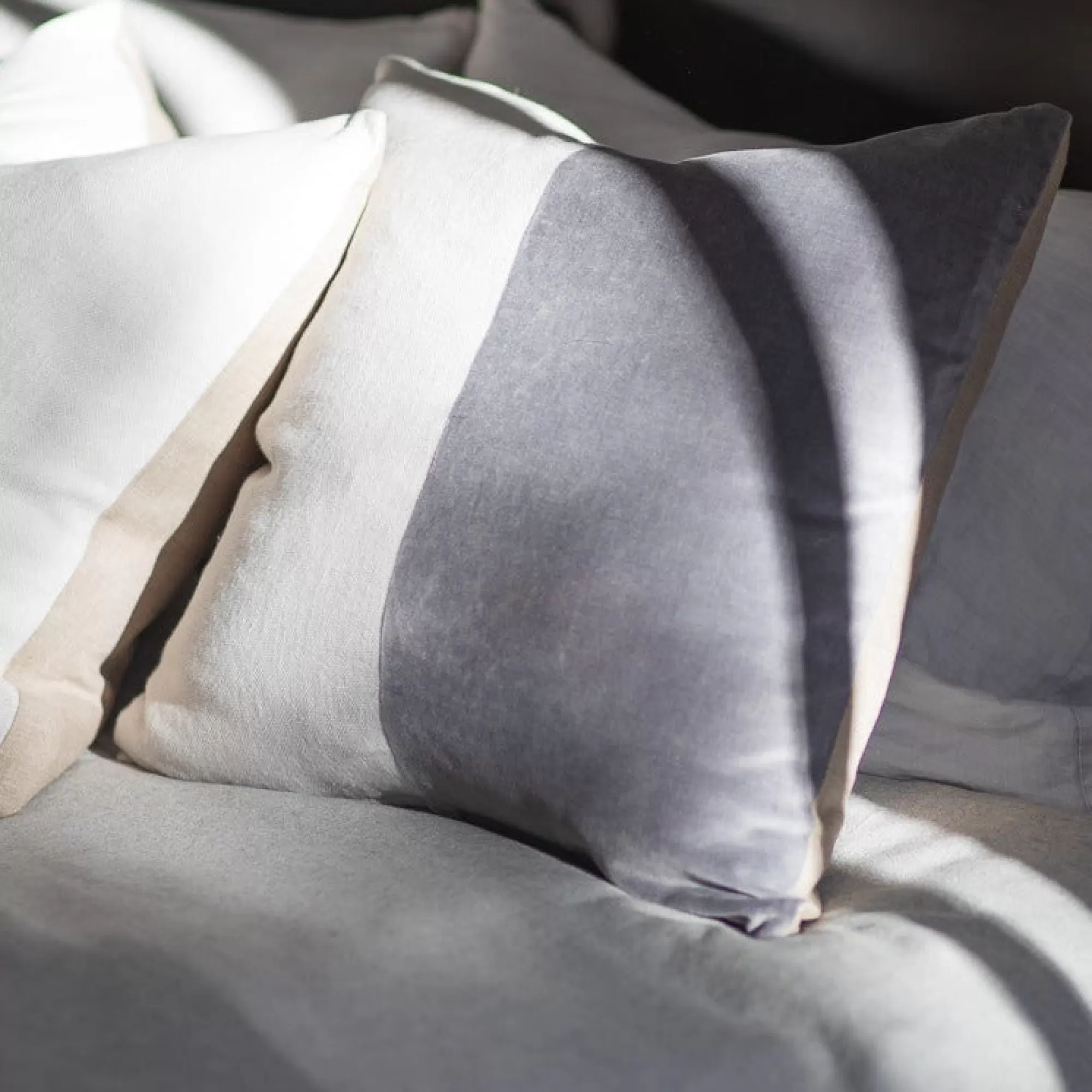 Clearance Be Home Velvet & Linen Square Pillow, Moonstone