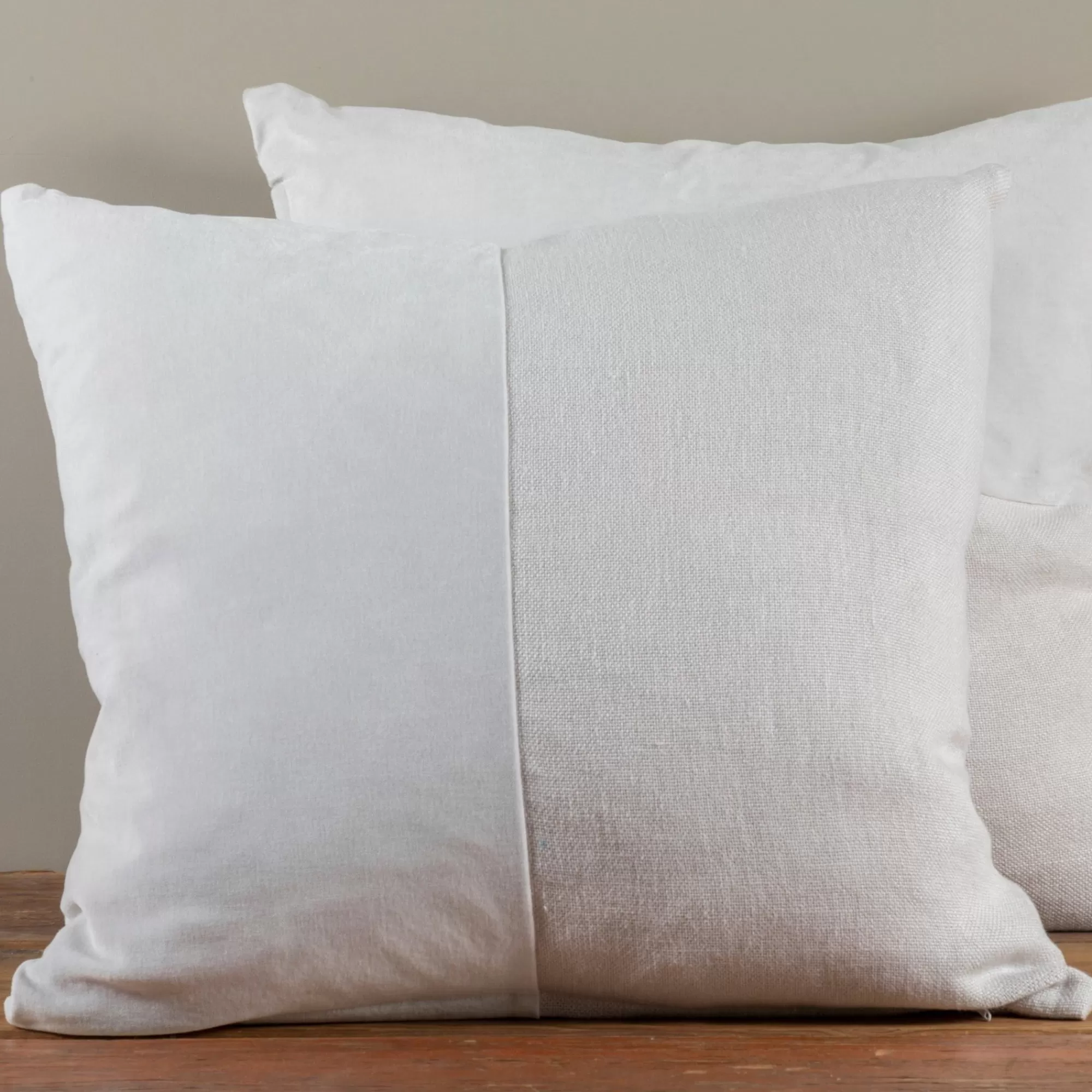 Best Sale Be Home Velvet & Linen Square Pillow, Pearl Grey